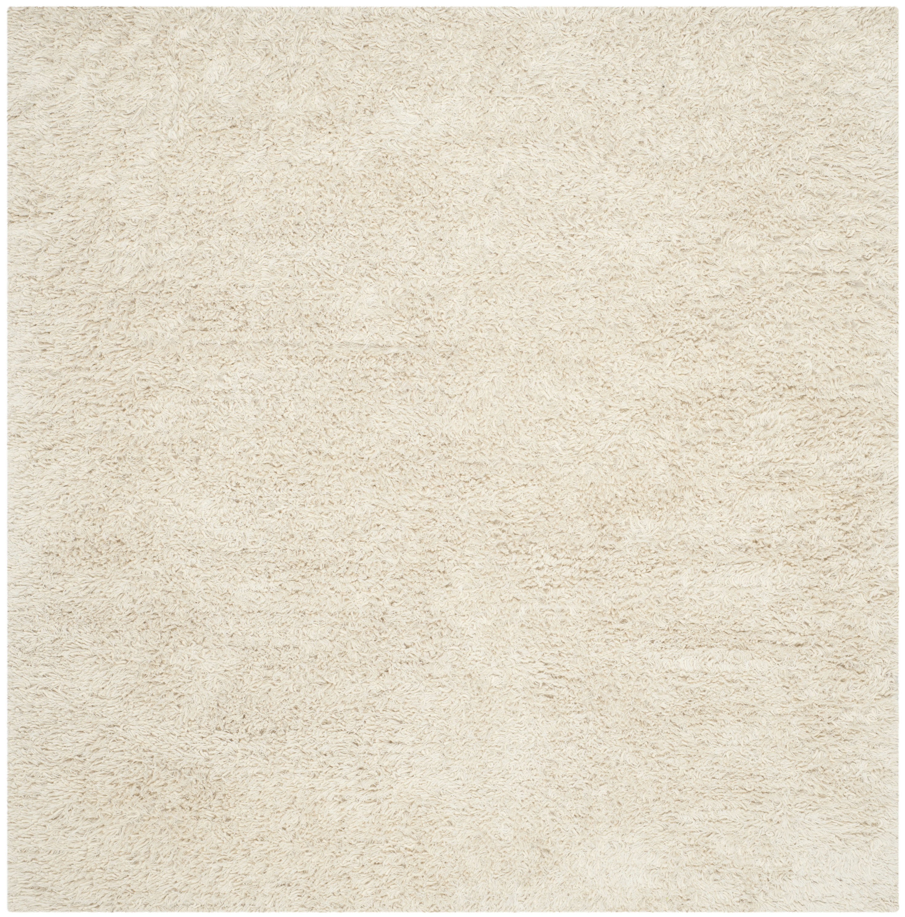 Safavieh SG731A-6SQ Carmel Shag 6 x 6 (ft) Loomed Wool Ivory Square Indoor Solid Area rug