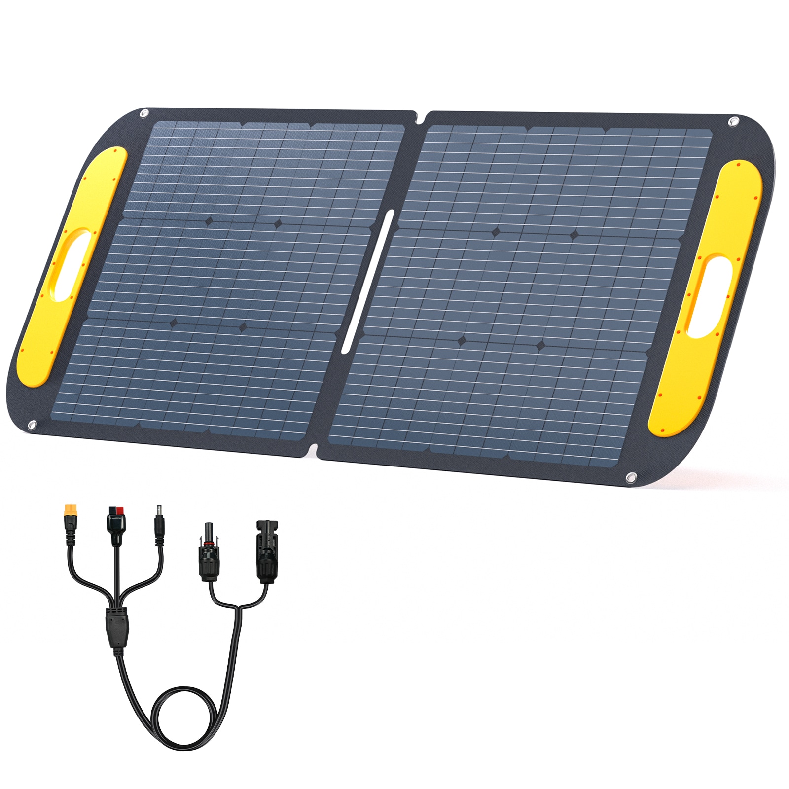 VTOMAN Portable Solar Panel for Solar Generator 110W 19V Folding Solar Charger with 23 Percent Efficiency IP67 Waterproof and Adjustable Kickstands Design for Camping RV Outdoor Adventures Model VS110 #VS110