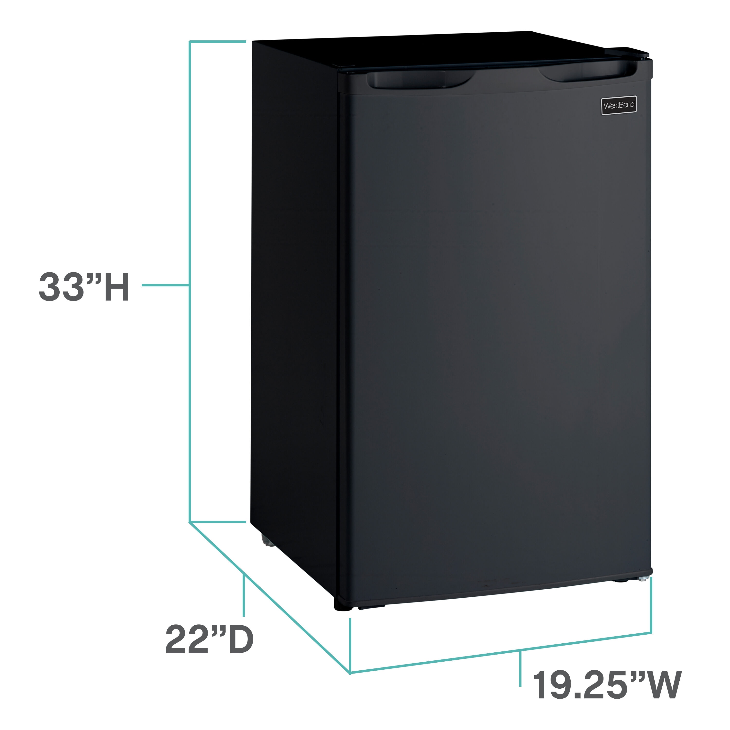 West Bend 4.4-cu ft Mini Fridge with Freezer (Black) ENERGY STAR WBR44B ...