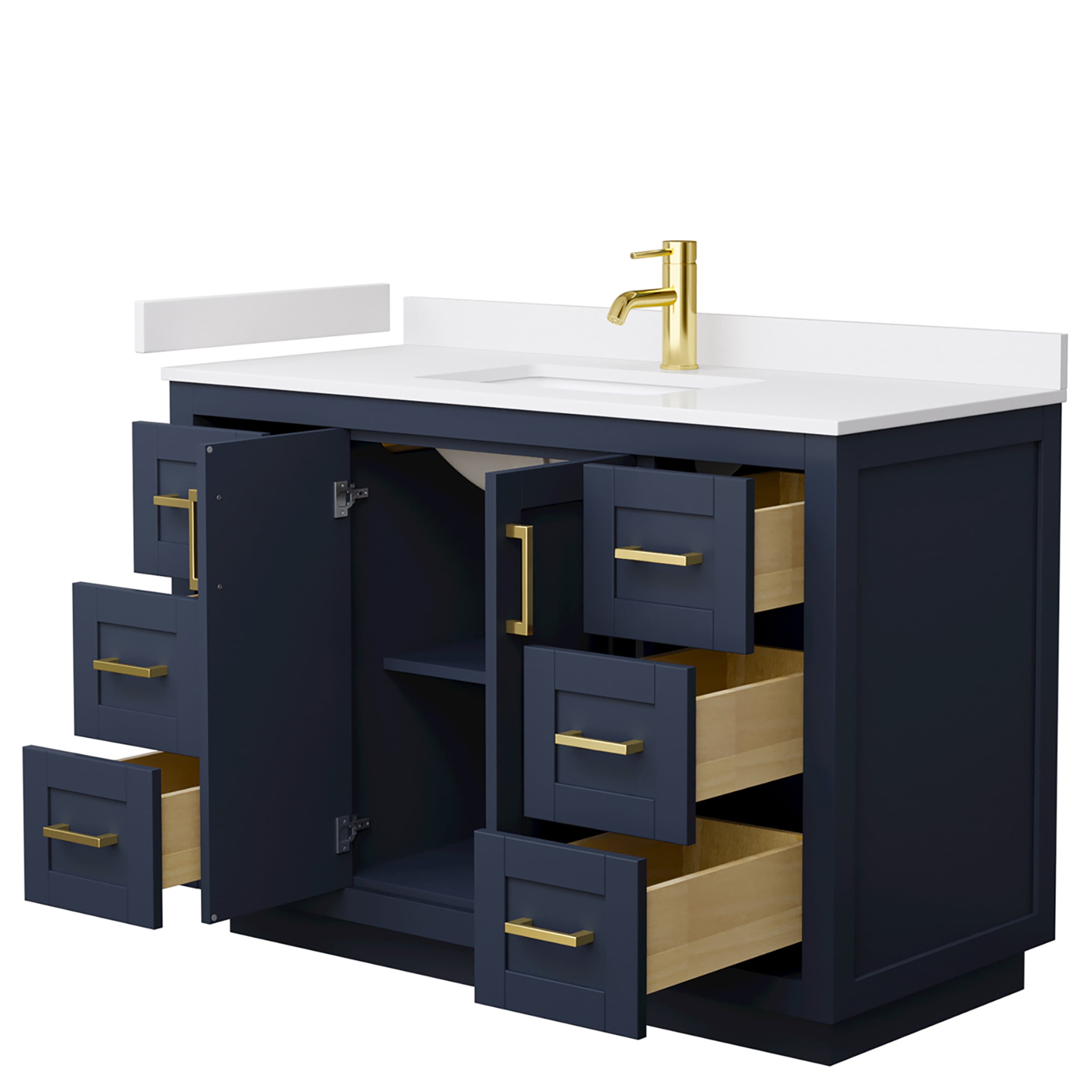 Wyndham Collection WCF292948SBLWCUNSMXX Bath-Vanity-Combo - View #3