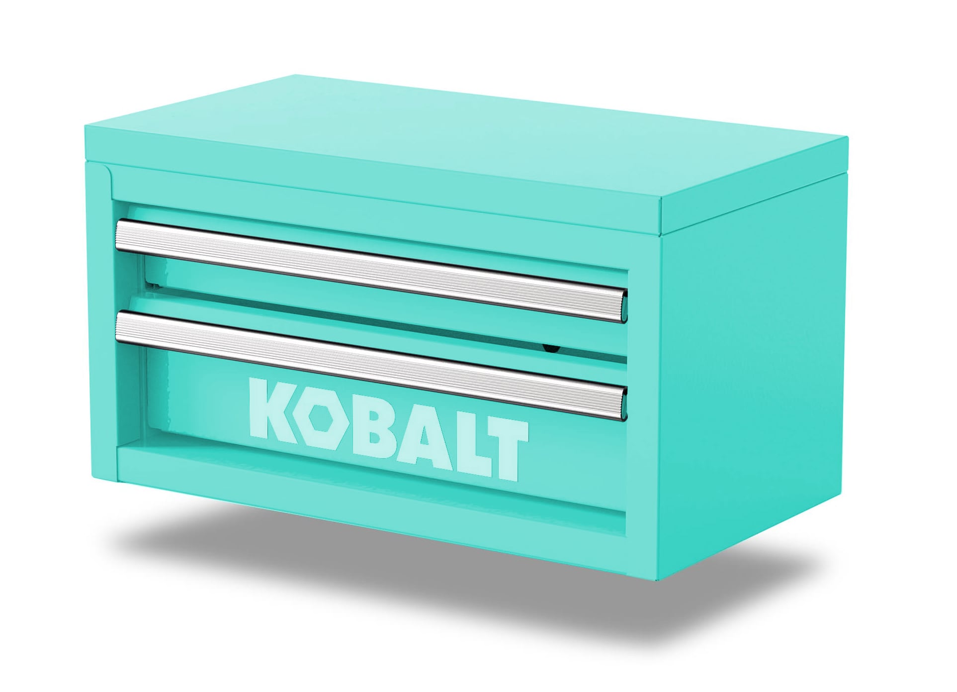 Kobalt Portable Tool Boxes 10.83-in W x 5.91-in H x 5.91-in D 2 -Drawer Teal Steel Tool Box #56101