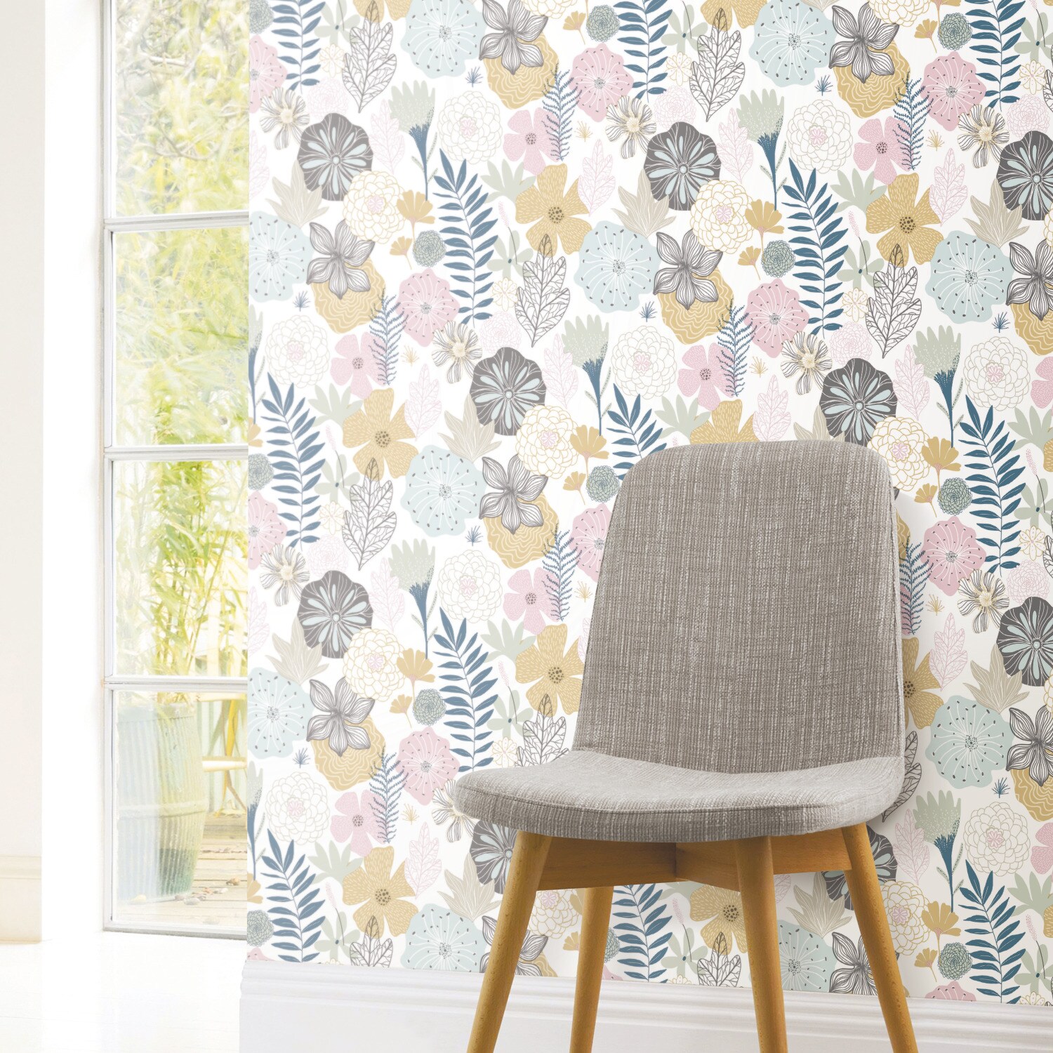 RoomMates Vintage Floral Blooms Peel and Stick Wallpaper