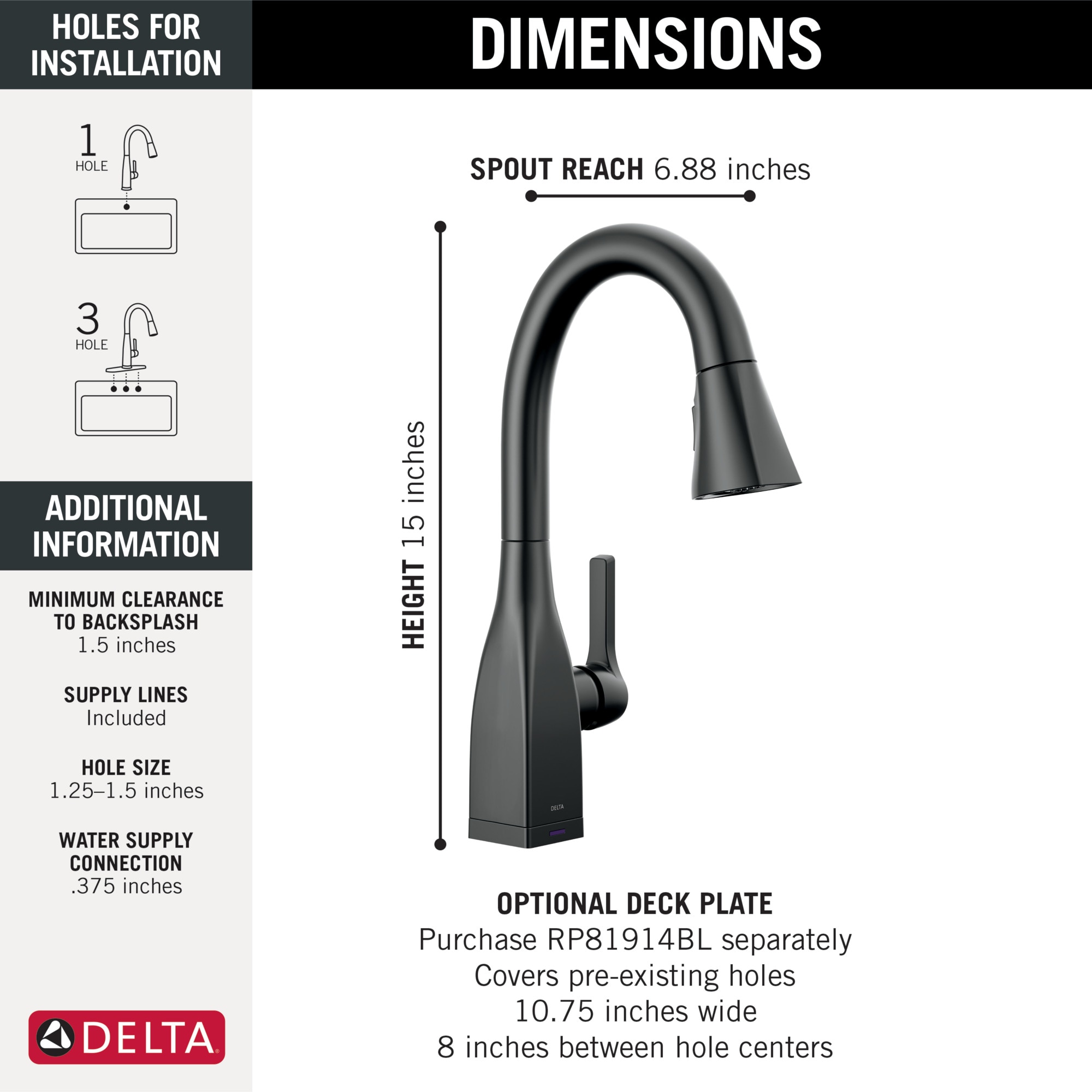 Delta 9983T-BL-DST Kitchen-Faucets - View #4