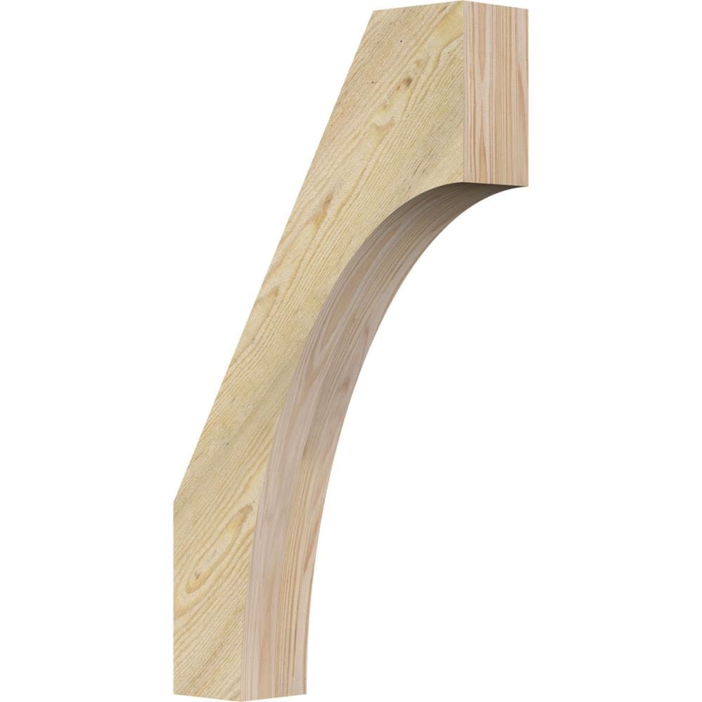 Ekena Millwork BRC04X16X28WTL00RDF 4-in x 16-in x 28-in Douglas Fir Unfinished Wood Westlake Tough Sawn Knee Brace