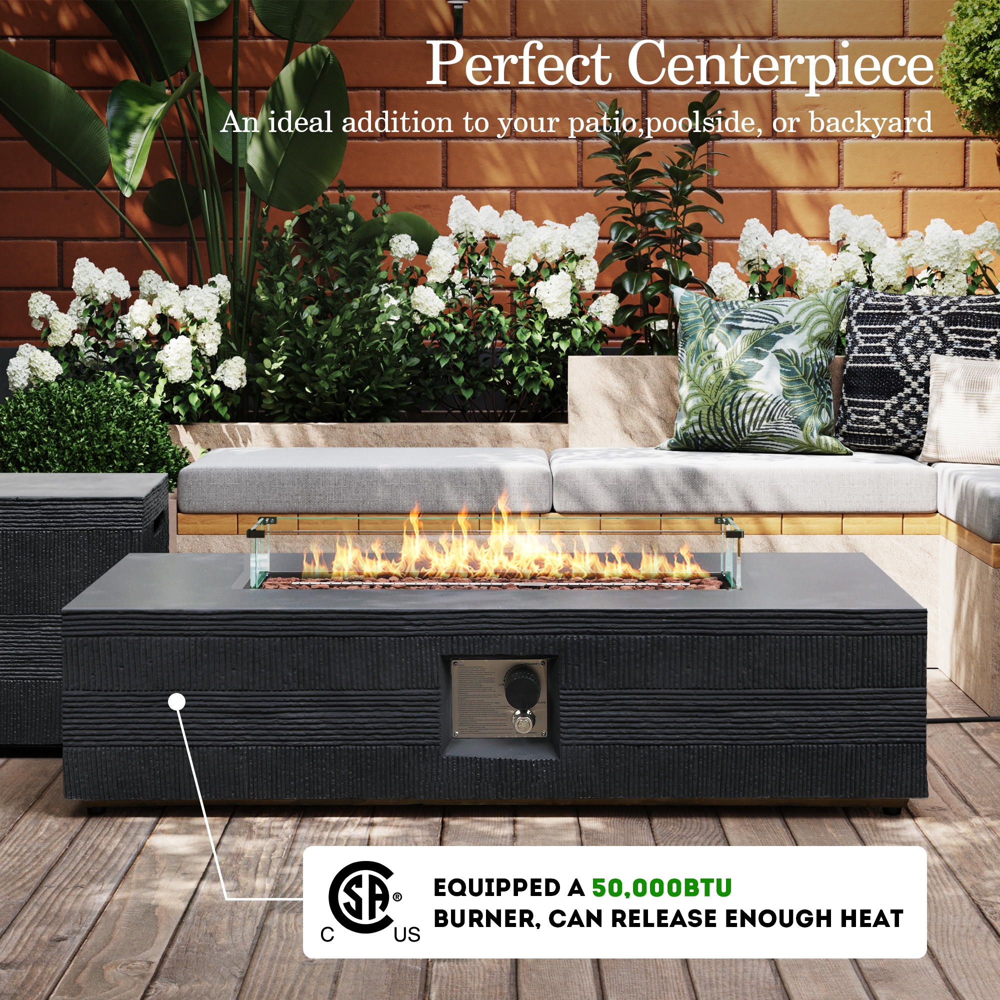 UPHA PL-56M-DK-W Outdoor-Gas-Firepits - View #7
