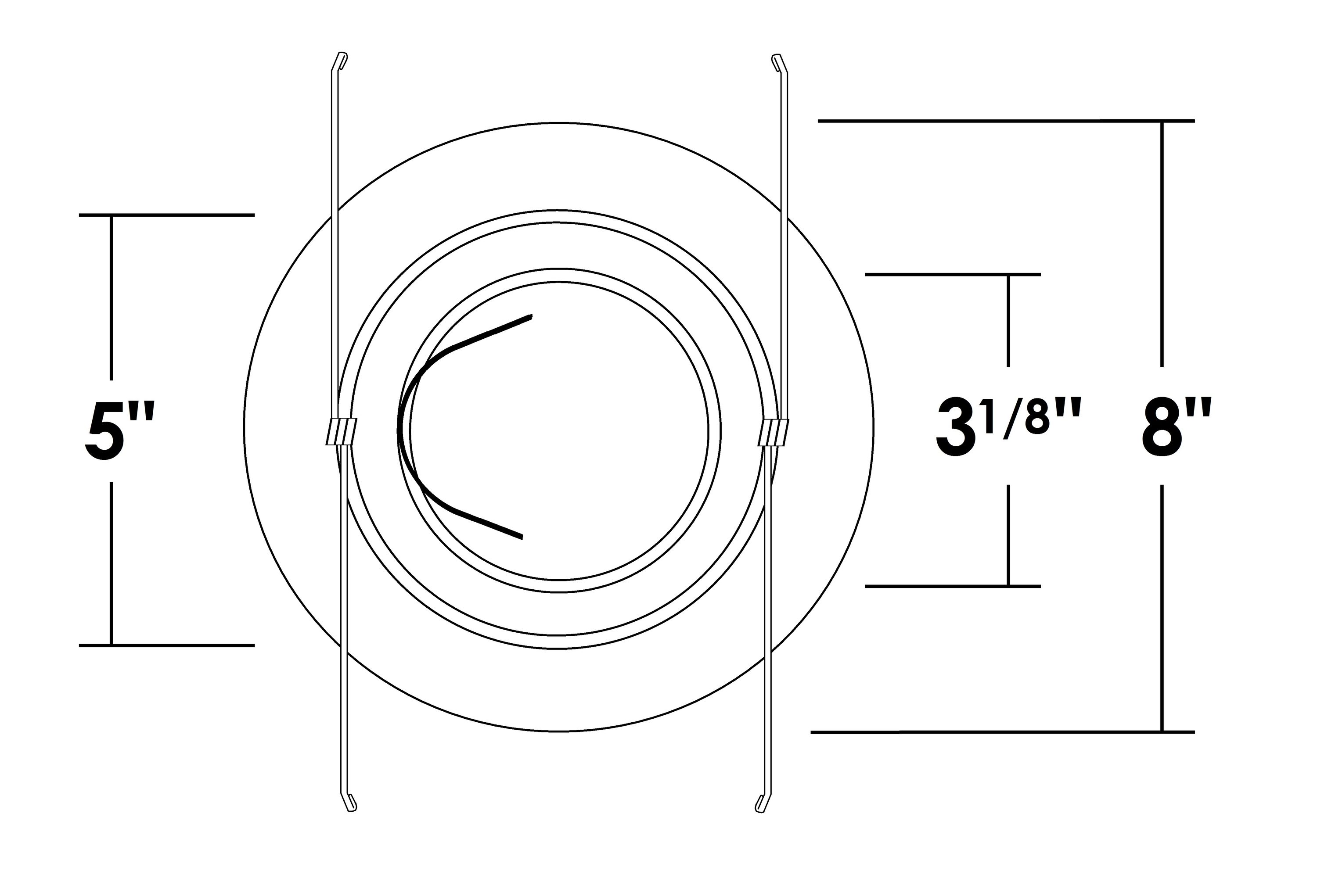 Nicor Lighting 6-in White Gimbal Recessed Light Trim in the Recessed ...