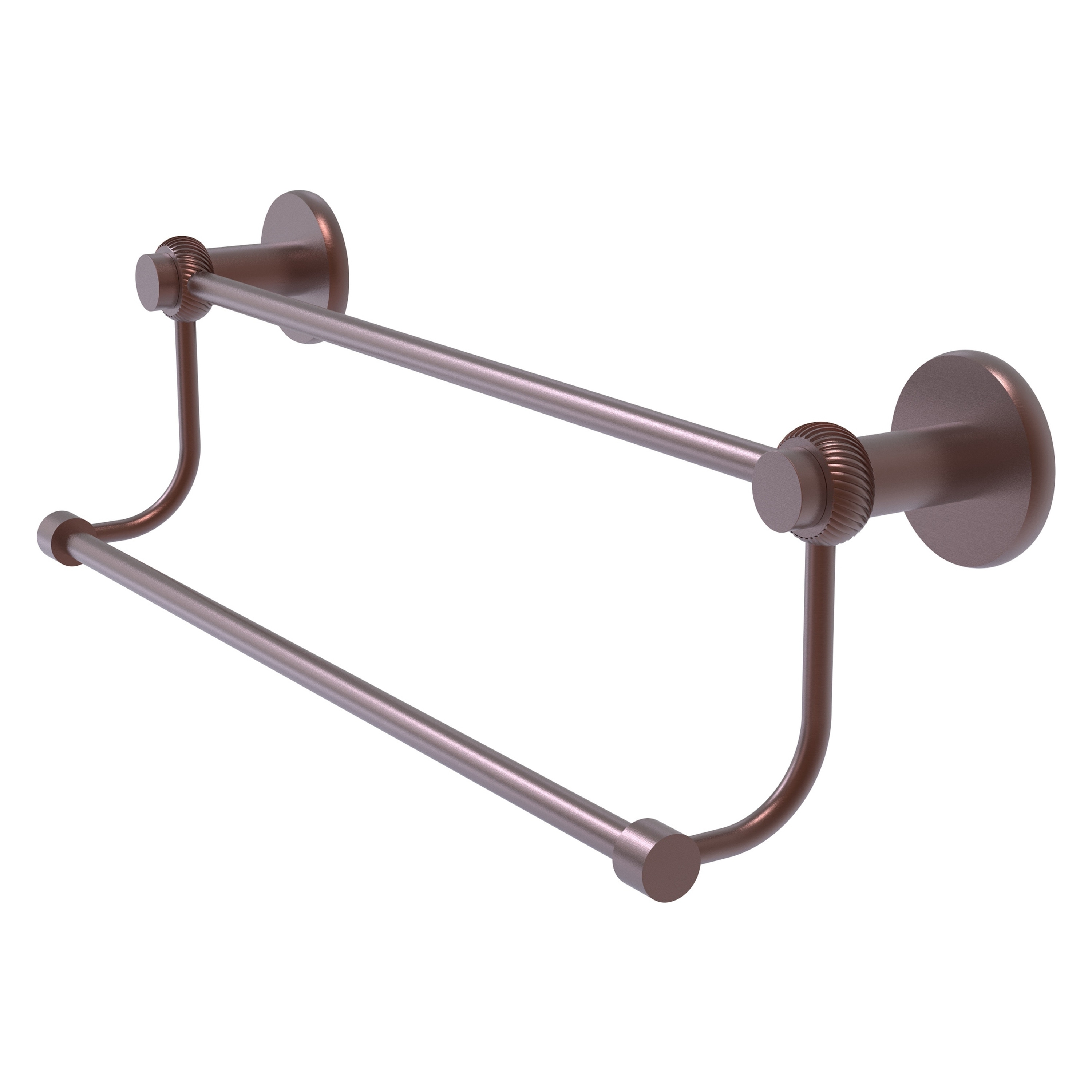 Allied Brass 9072T/18-CA Mercury 18-in double Antique Copper Wall mount Double Towel Bar