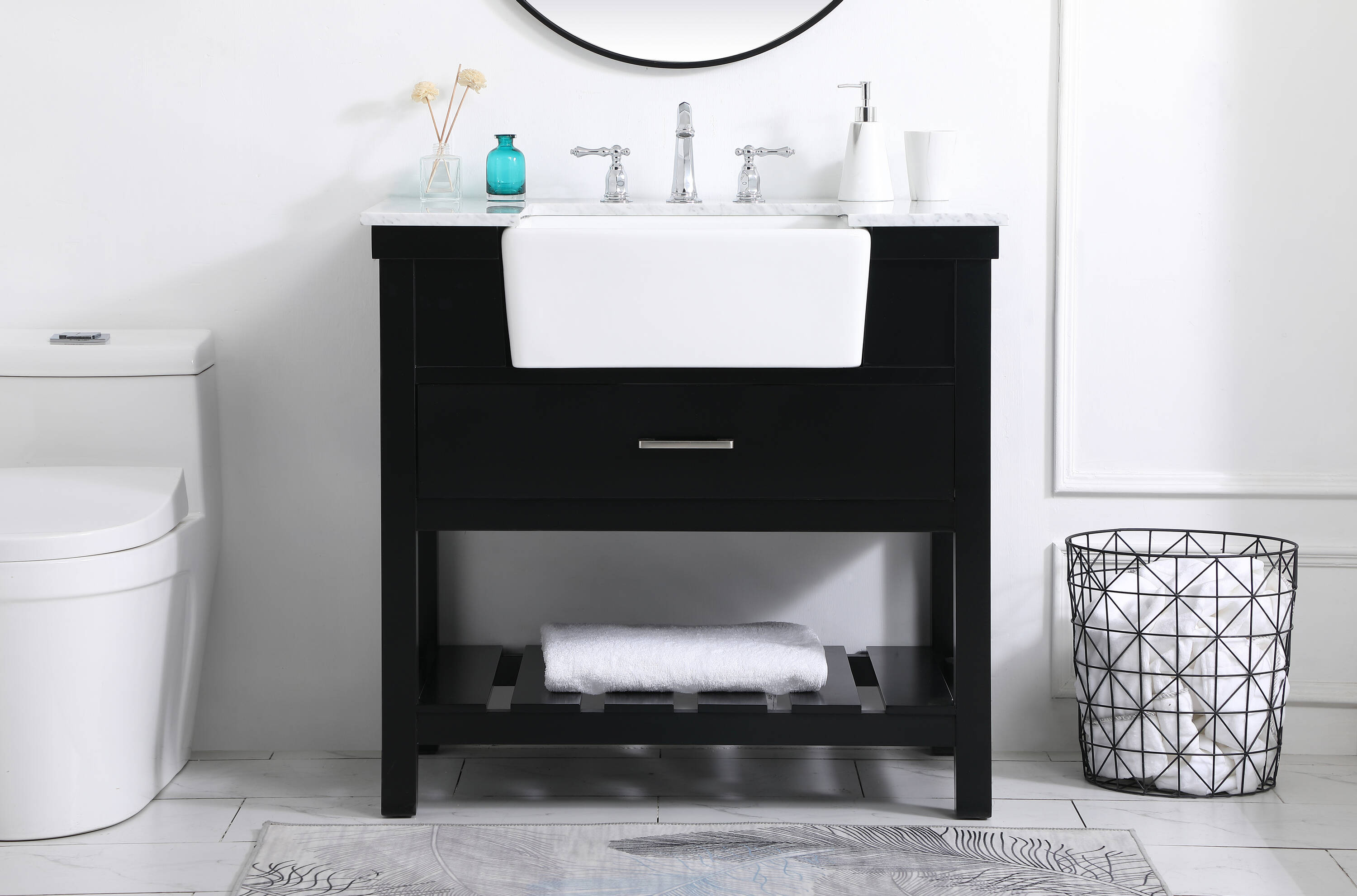 Elegant Decor HF180408BK Bath-Vanity-Combo - View #2