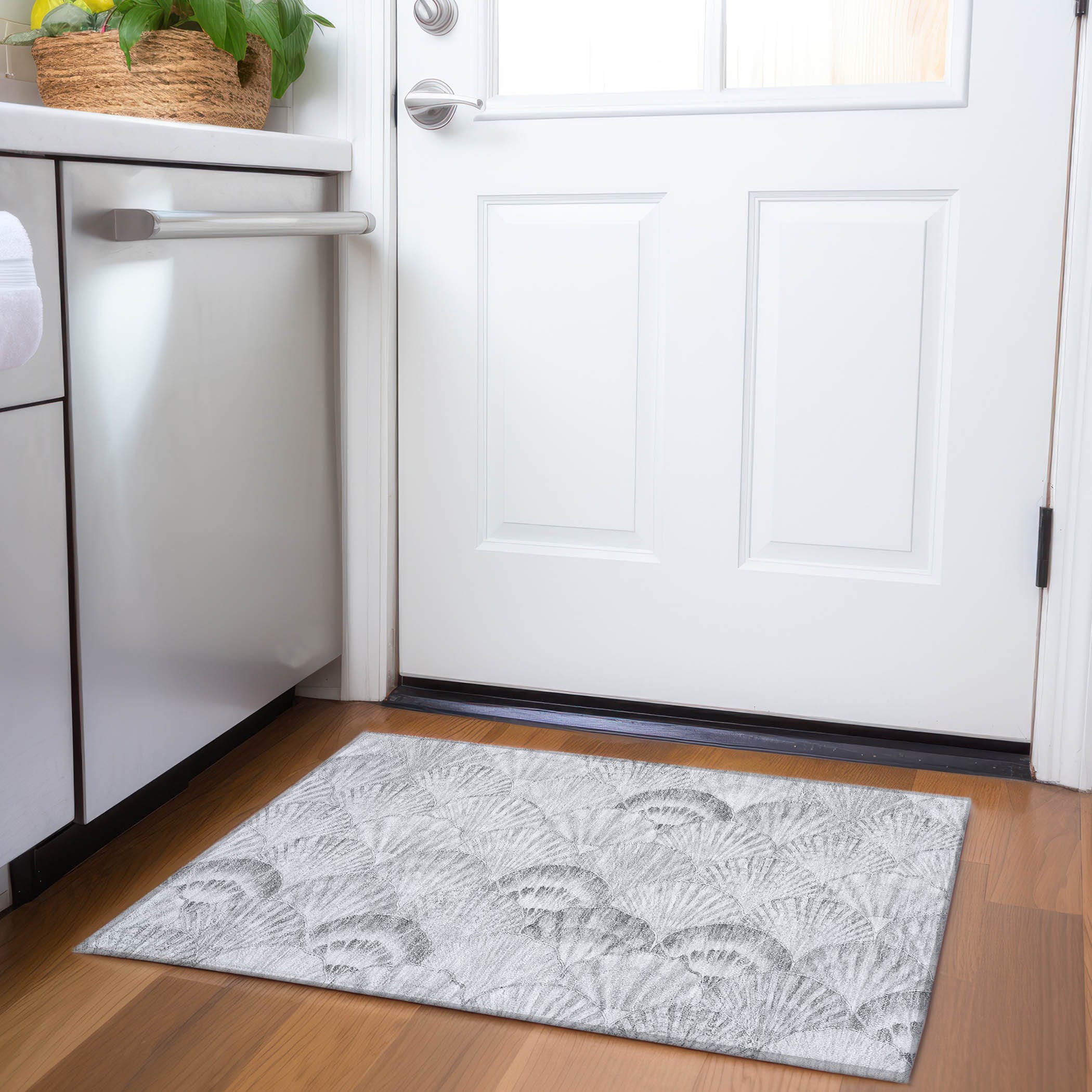Addison Rugs AMF181GY20X30 Mayfield AMF181GY 2 x 3 (ft) Loomed Polyester Gray Rectangular Indoor Geometric Machine washable Area rug