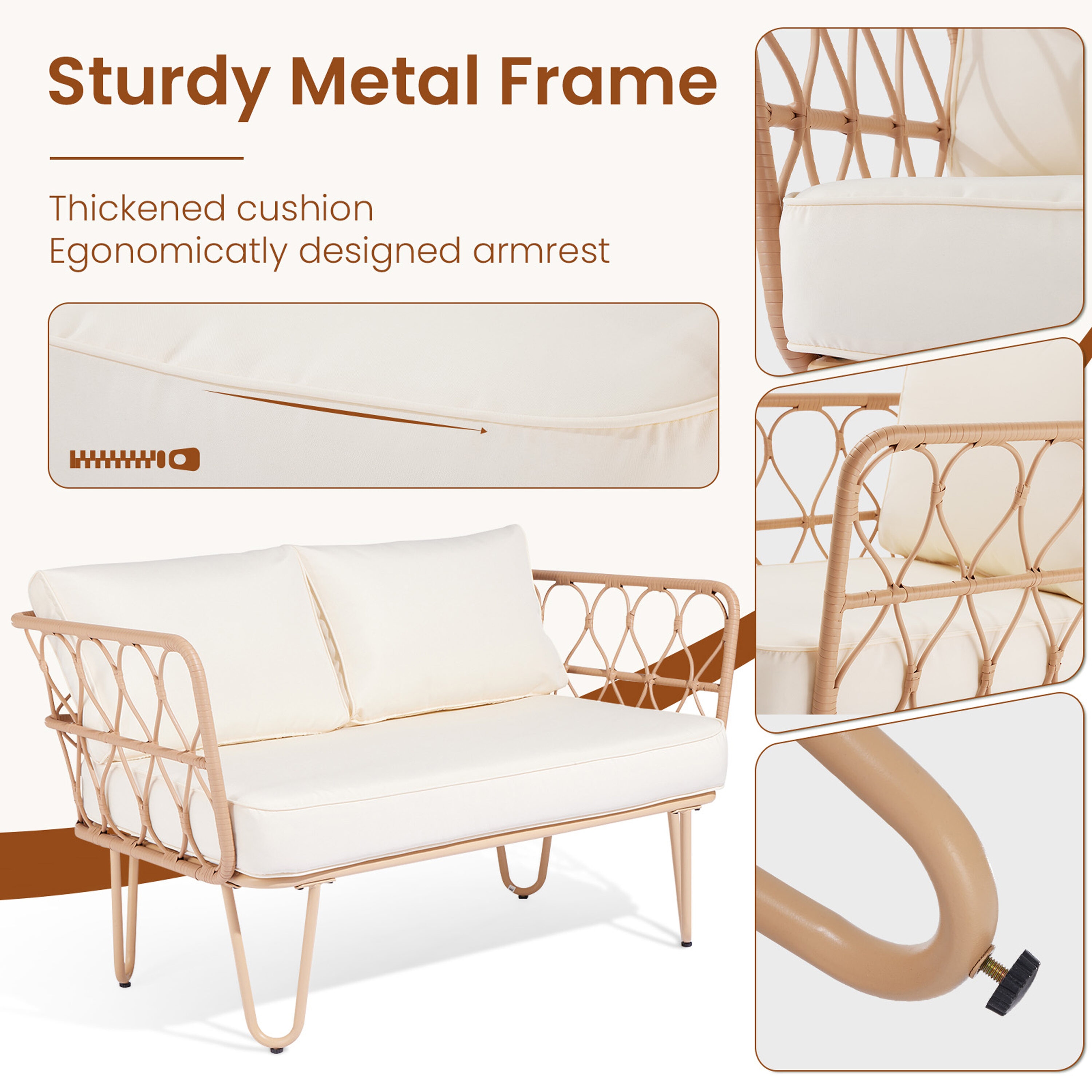 JEAREY TBLH04-BEIGE Patio-Conversation-Sets - View #5