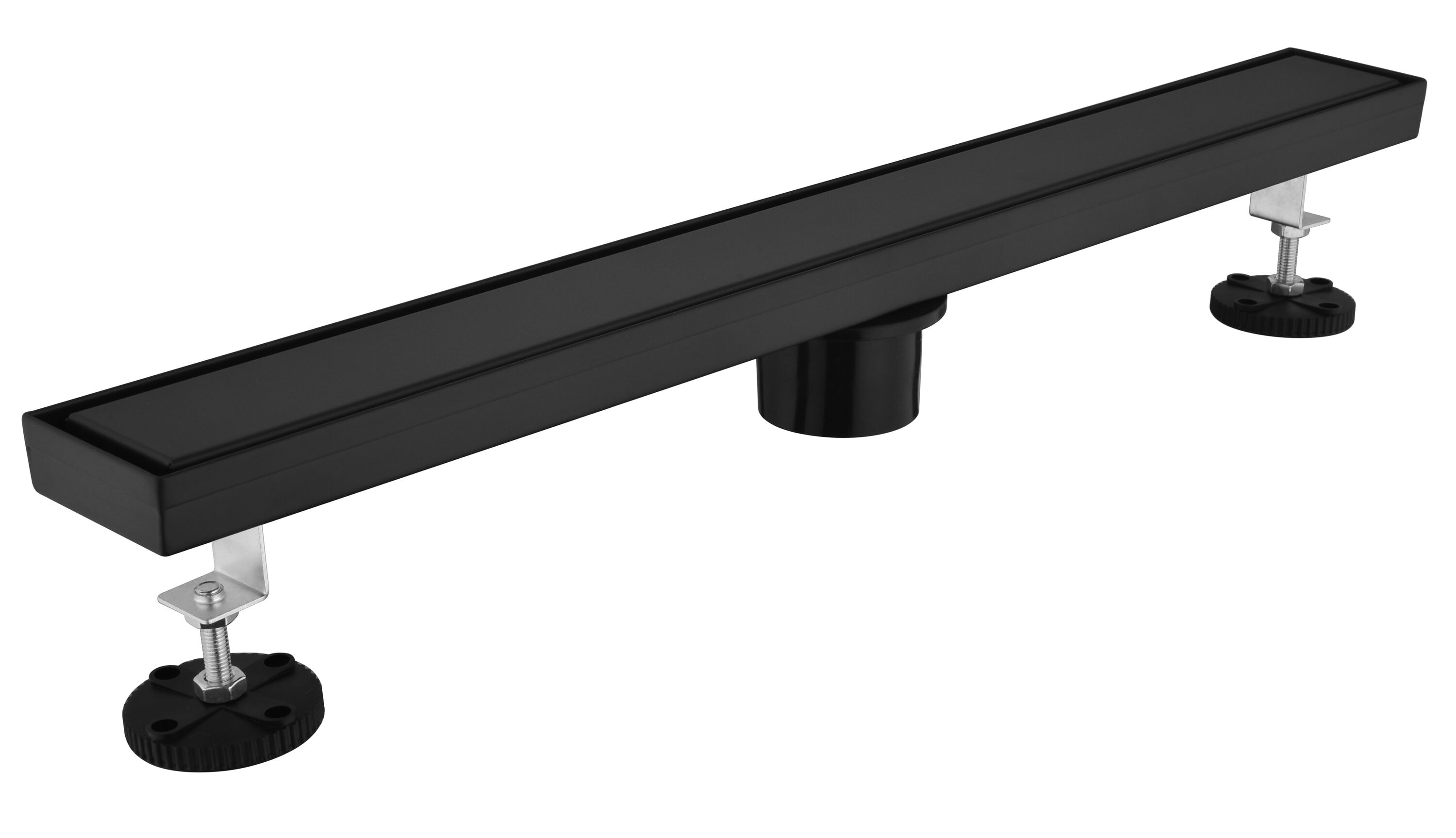 Tatayosi DJ-287S00007 28 Inch Linear Shower Drain with Removable Cover 304 Stainless Hair Strainer Leveling Feet and Flange