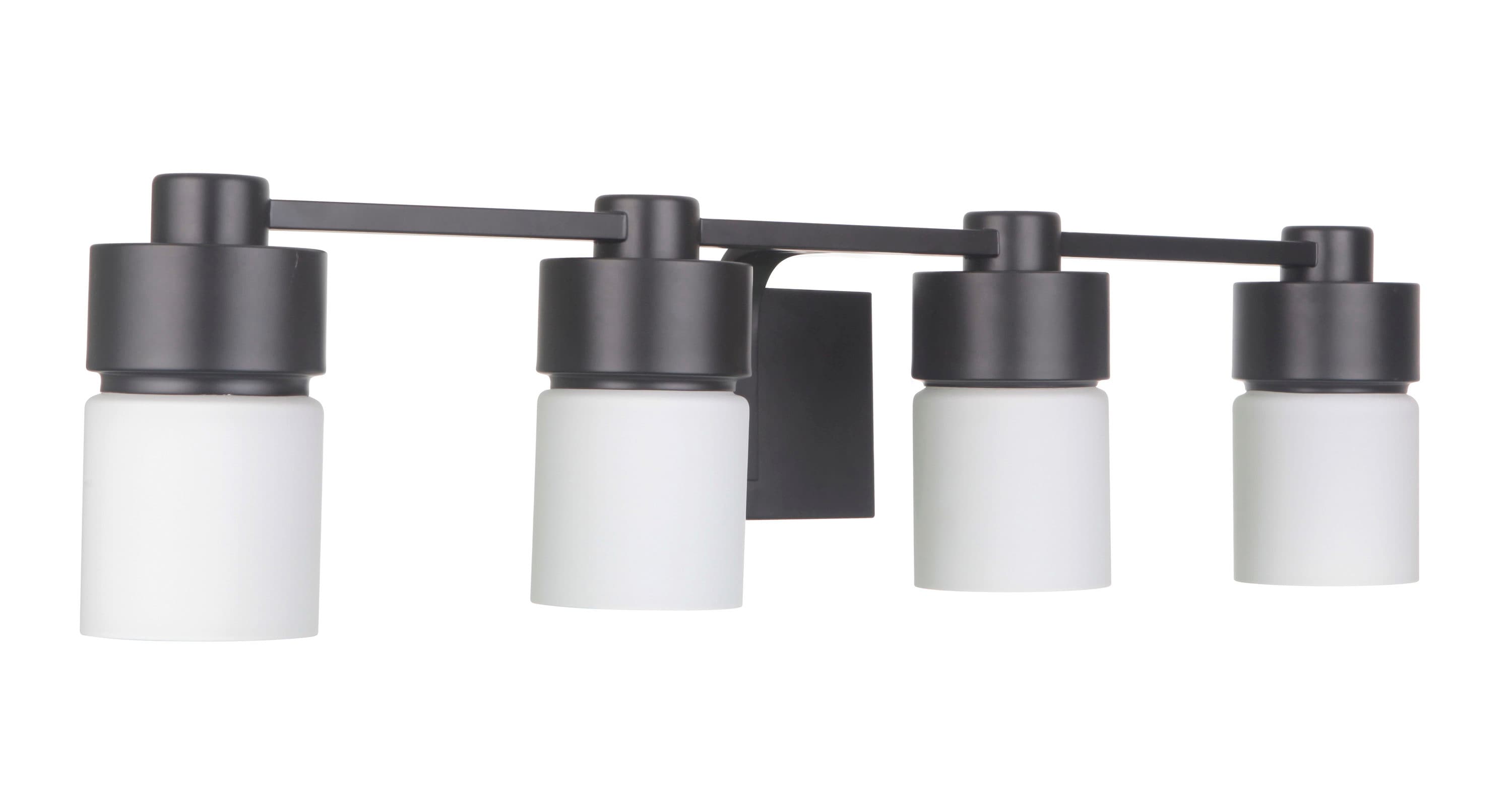 Craftmade 12331FB4 District 31.25-in 4 -Light Black Transitional Vanity light