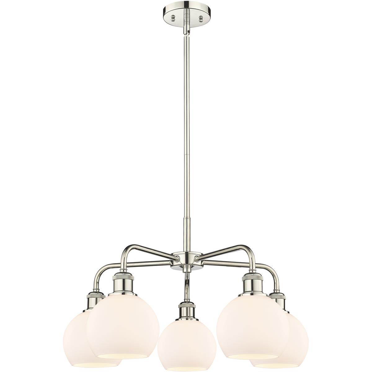 Innovations Lighting -  516-5CR-PN-G121-6 Athens Chandelier Polished Nickel