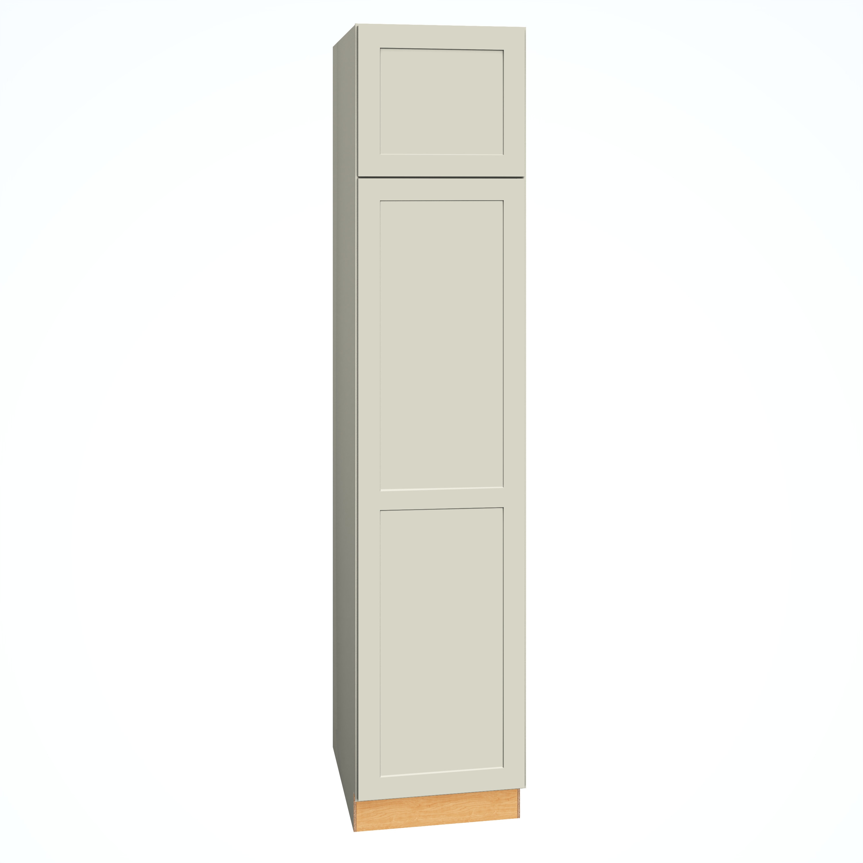 Diamond Express Jamestown 18-in W x 84-in H x 24-in D Moonstone Gray Pantry Fully Assembled Plywood Cabinet (Recessed Panel Shaker Door Style)