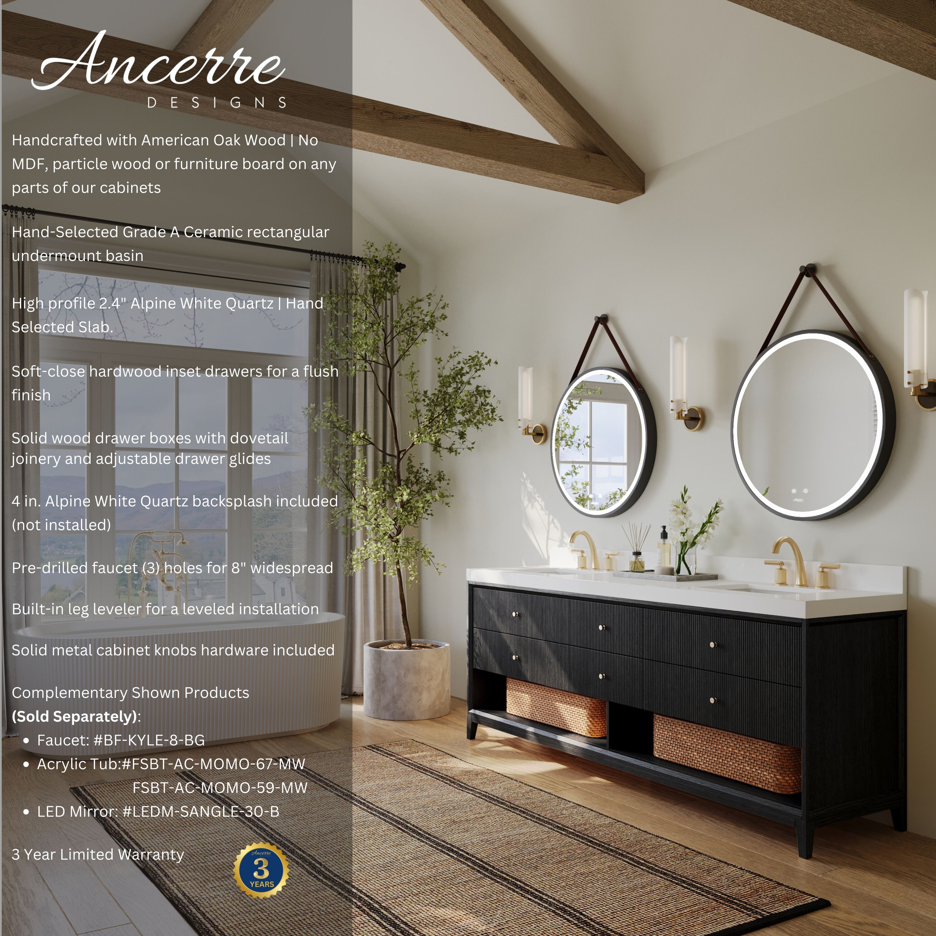 Ancerre Designs VTS-MOMO-84-RBO-WQZ Bath-Vanity-Combo - View #2
