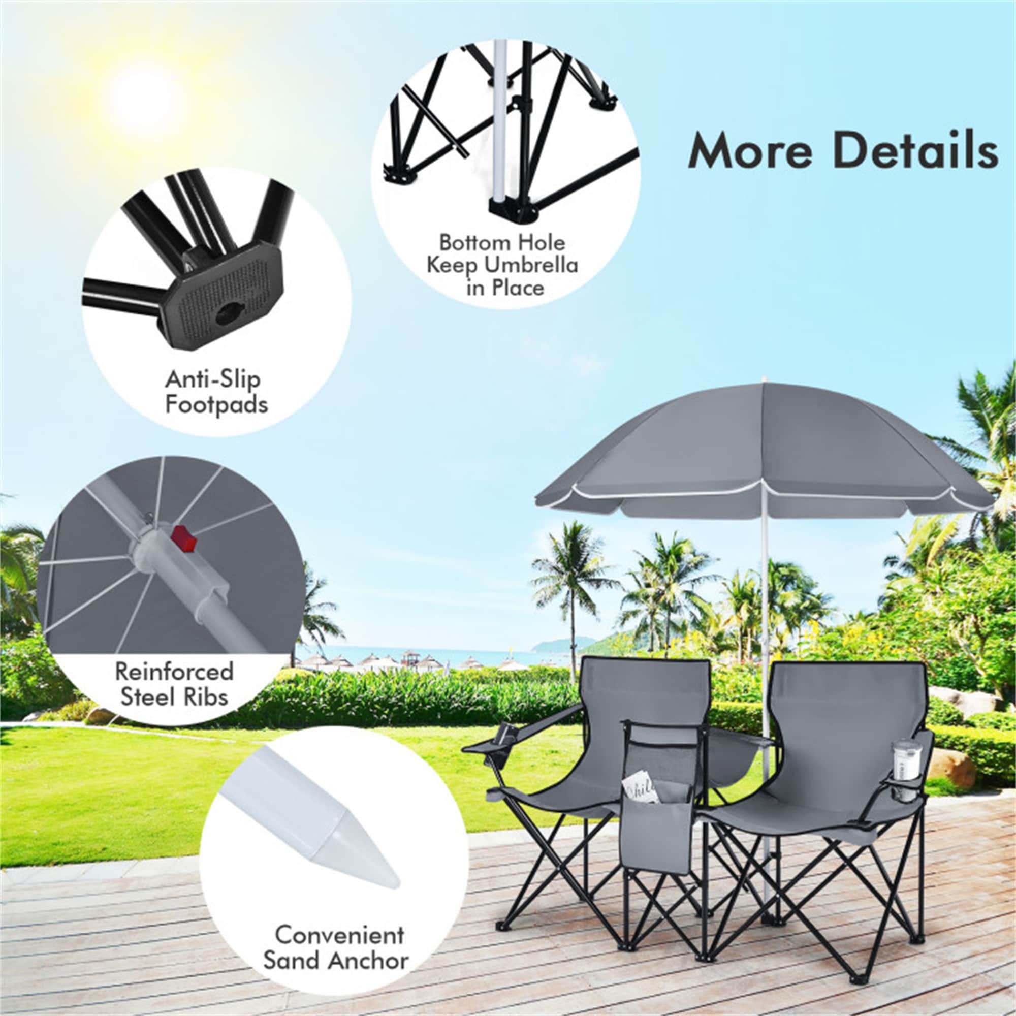 BABOOM BOM-70621GR-CO Beach-Camping-Chairs - View #5