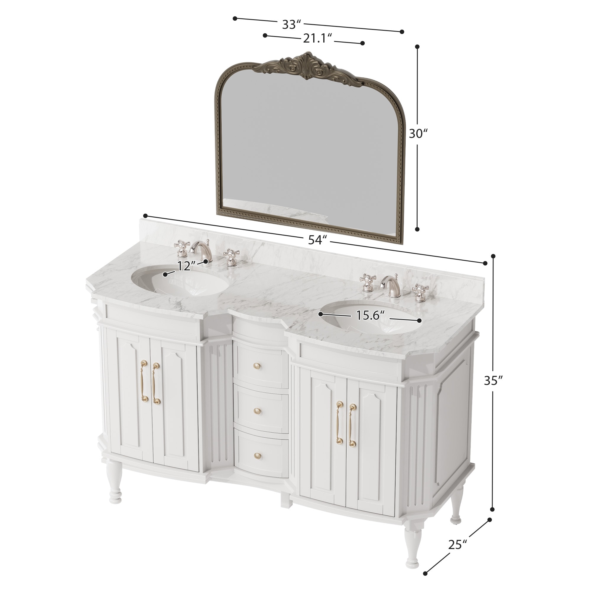 JEAREY OFYSG-BS-54 Bath-Vanity-Combo - View #9