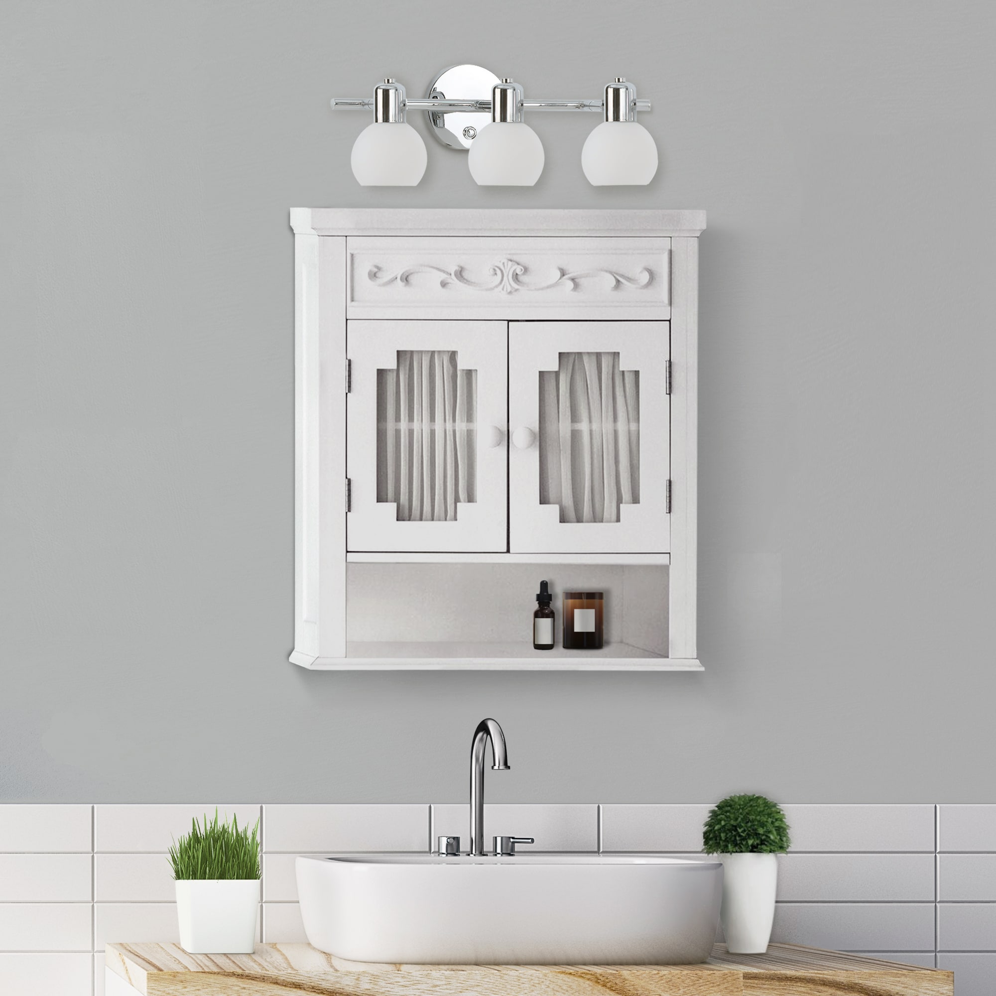 Teamson Home 7015 Bathroom-Wall-Cabinets - View #4