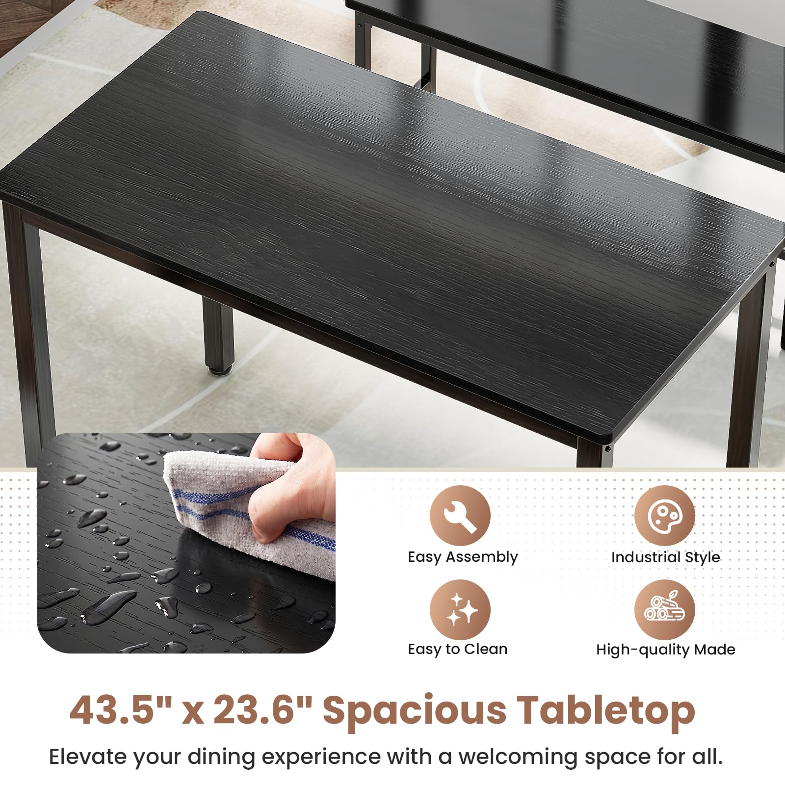 OBERSTER HK-DS-003-BL-SQGJ Dining-Tables - View #4