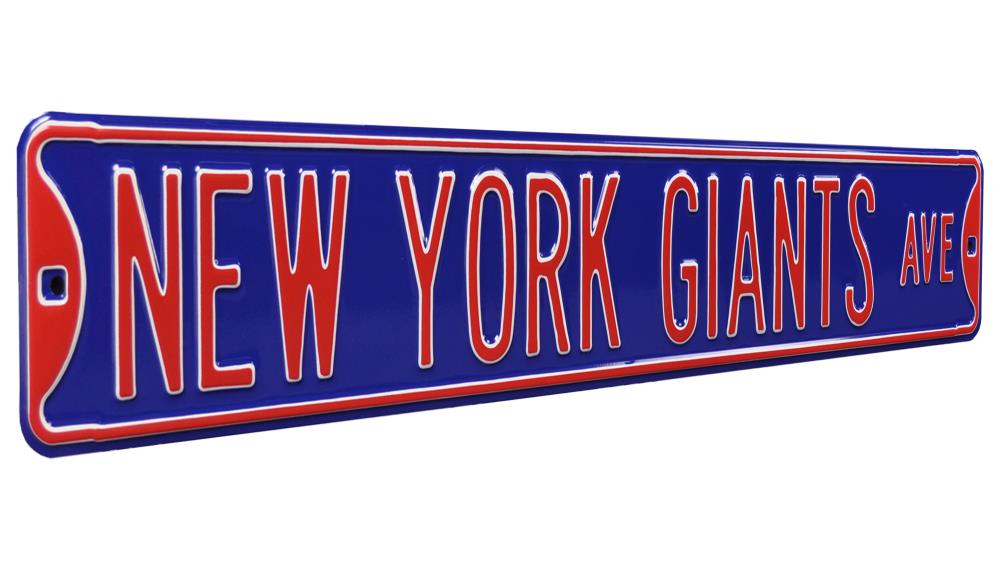 Authentic Street Signs New York Giants 6-in x 36-in Metal Blank Sign at