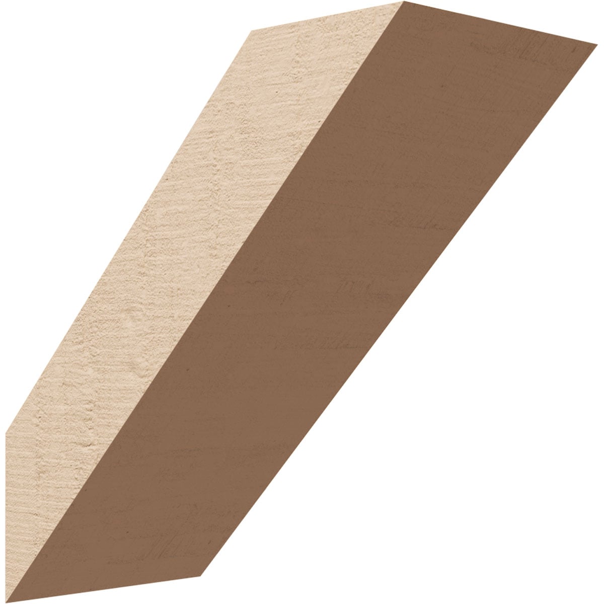 Ekena Millwork BRCUR05X10X10TRARCPR 5-in x 10-in x 10-in Primed Urethane Traditional Woodgrain TimberThane Knee Brace