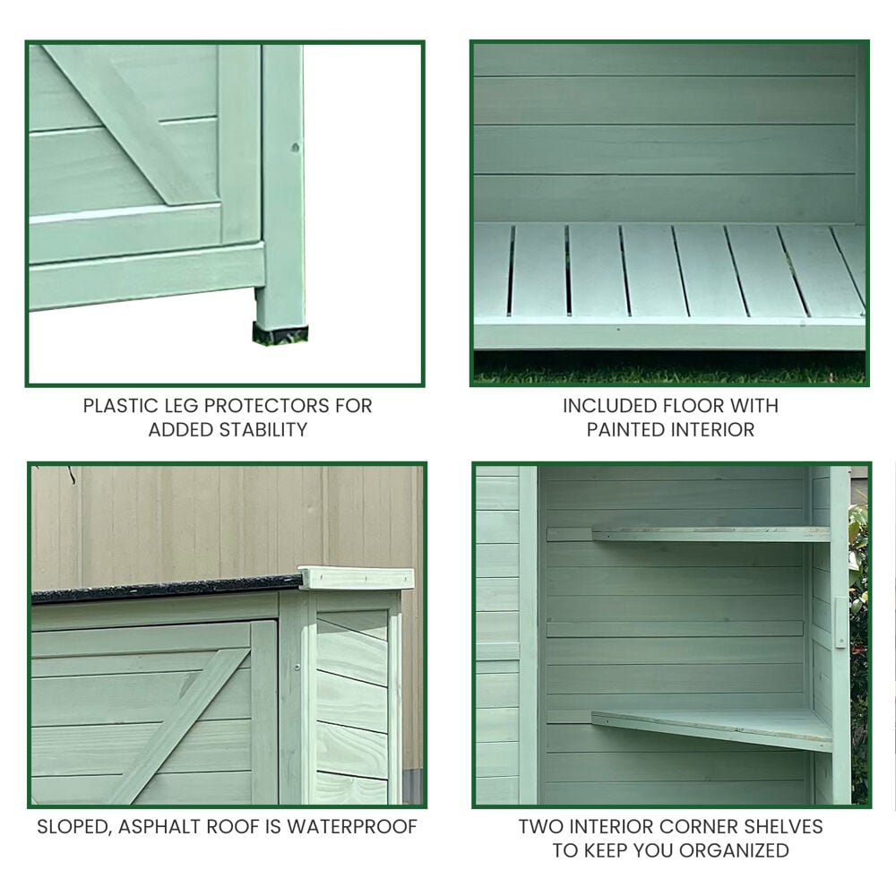 Hanover HANWS0107-GRN Small-Outdoor-Storage - View #3