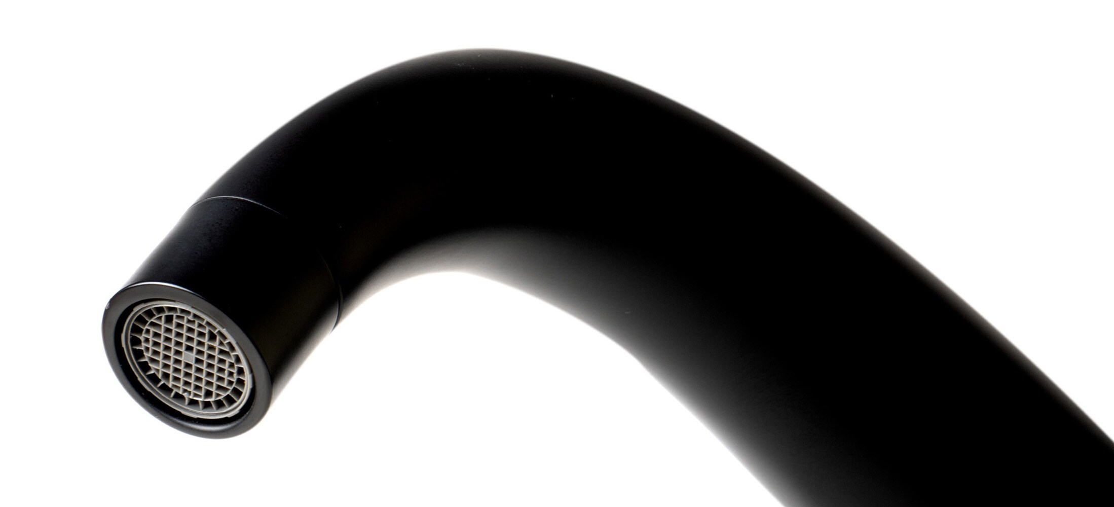 Matte Black Single-Handle Bathroom Faucet with Wave Design