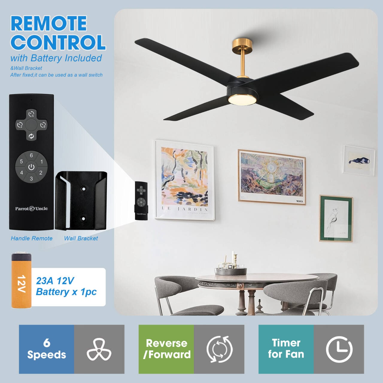 Parrot Uncle F8313110V Ceiling-Fans - View #3