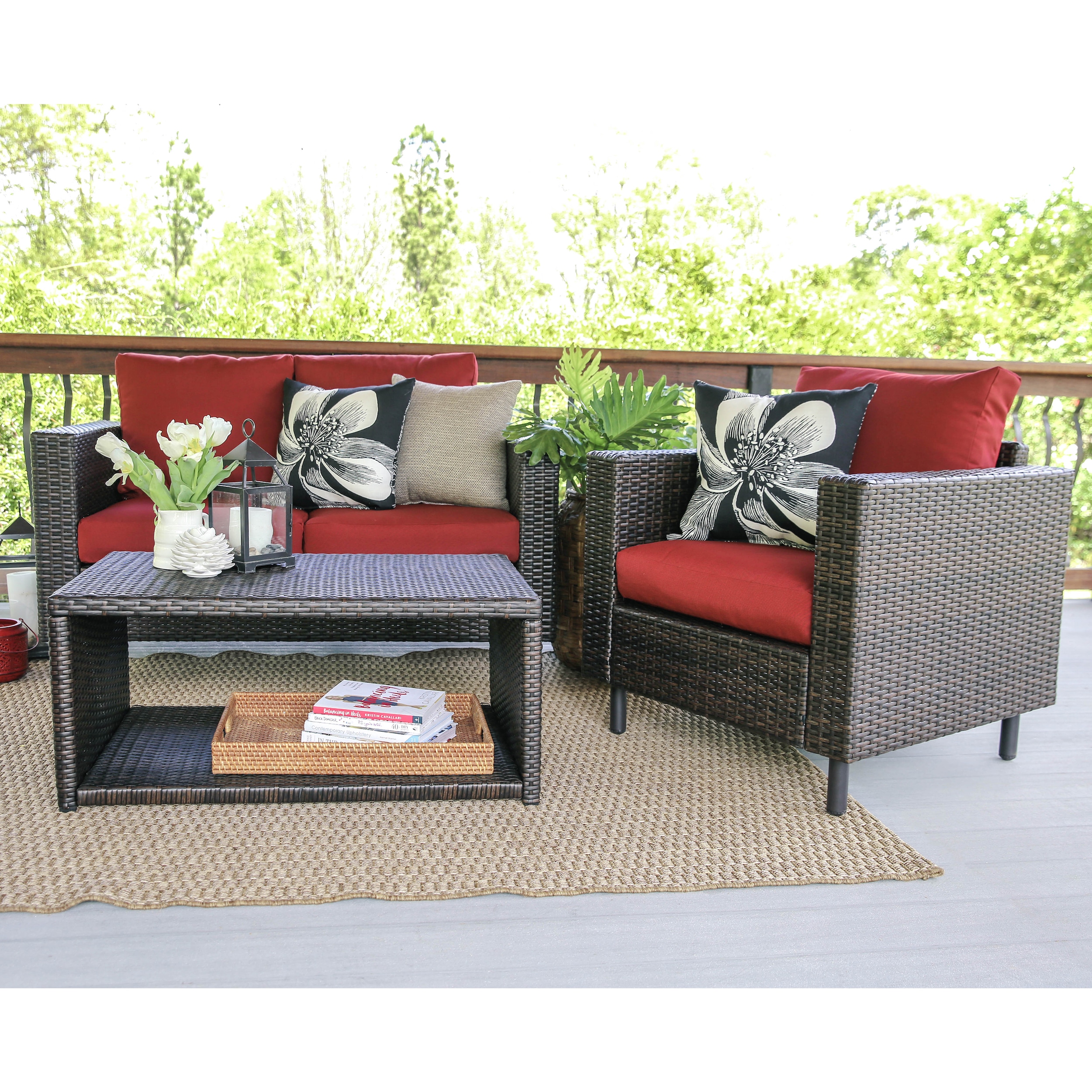 Leisure Made 104962-RED Patio-Conversation-Sets - View #5