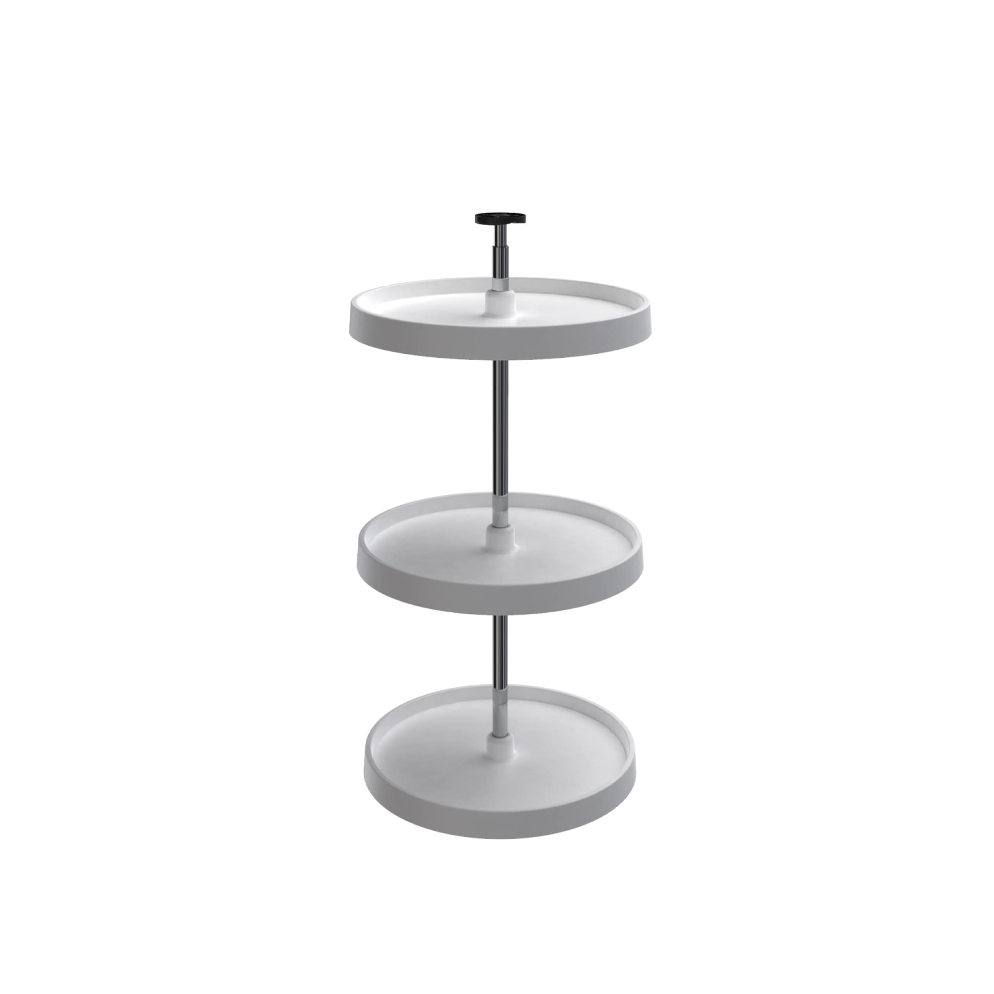 Rev-A-Shelf 3-Tier White Plastic Adjustable Height Full Circle Cabinet ...