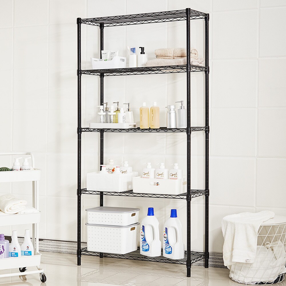 MZG Steel Heavy Duty 5-Tier Utility Shelving Unit (36-in W x 14-in D x ...