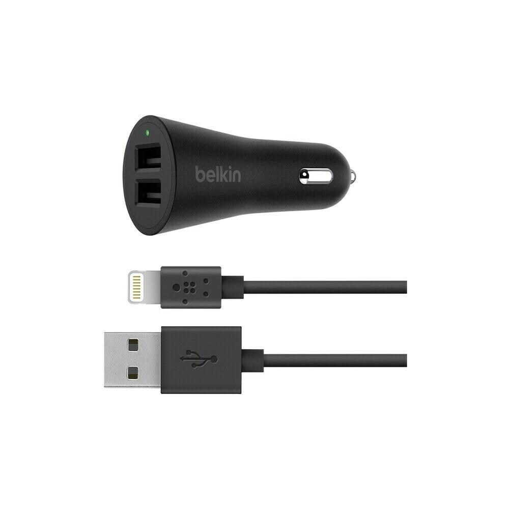 Belkin F8J221BT04-BLK Usb A Car Charger 2-Ports
