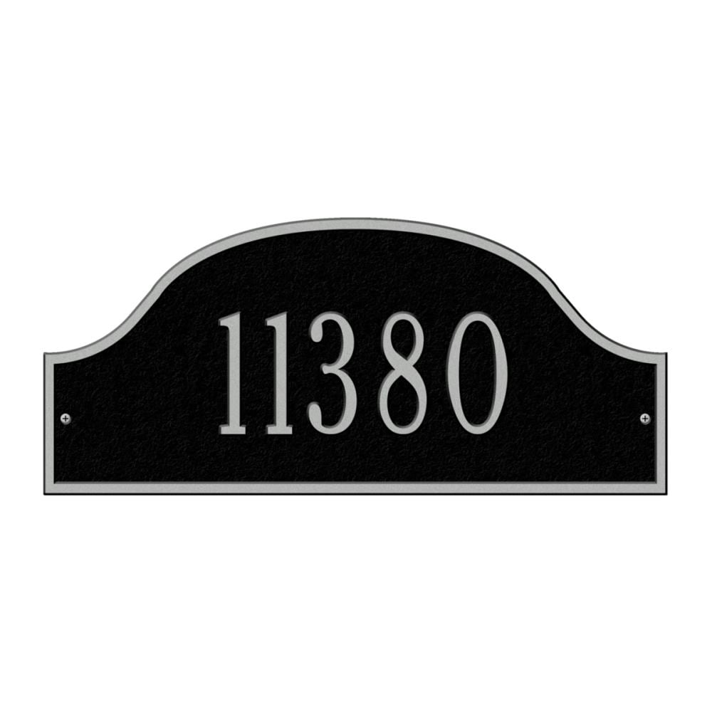 Whitehall 1239BS 7-in H x 15-3/4-in W Black/silver Aluminum Address plaque