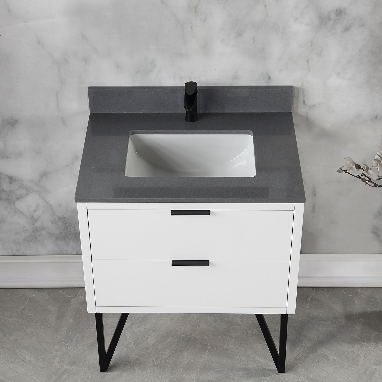 Altair 548030-WH-CG-NM Bath-Vanity-Combo - View #2