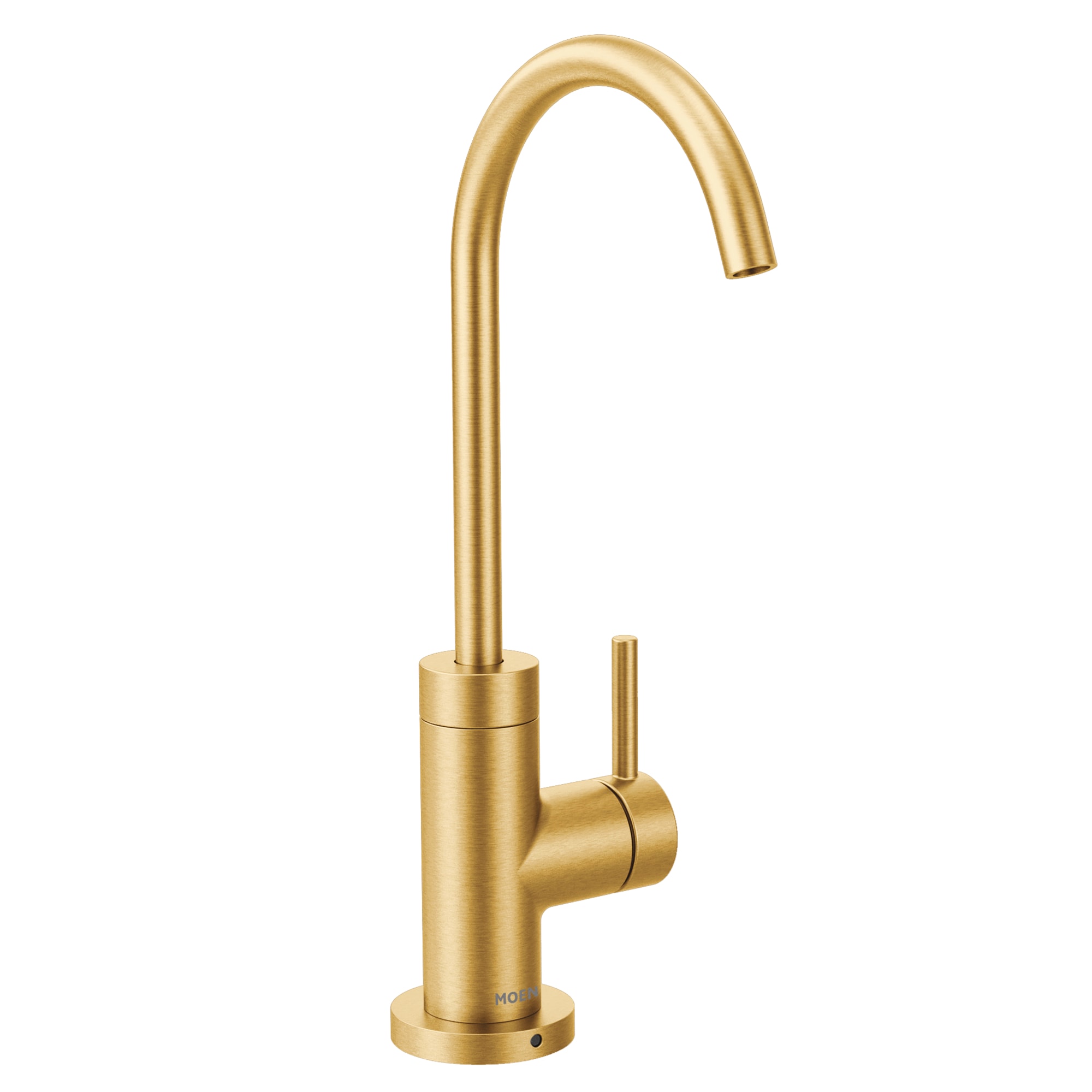 Moen Sip Brushed Gold Single Handle Deck-mount Kitchen Faucet with Sprayer