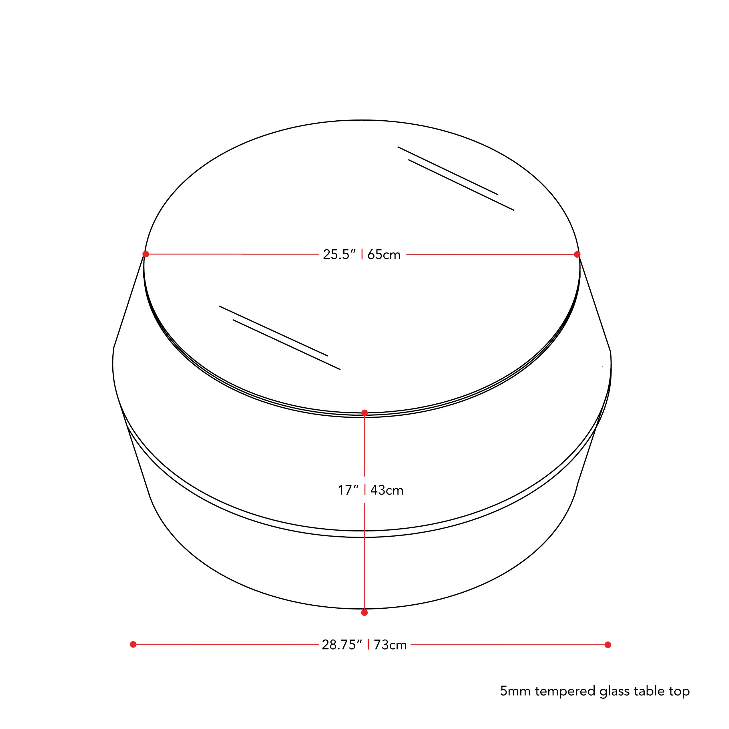 CorLiving Parksville Round Rattan Outdoor Coffee Table 28.75-in W x 28. ...