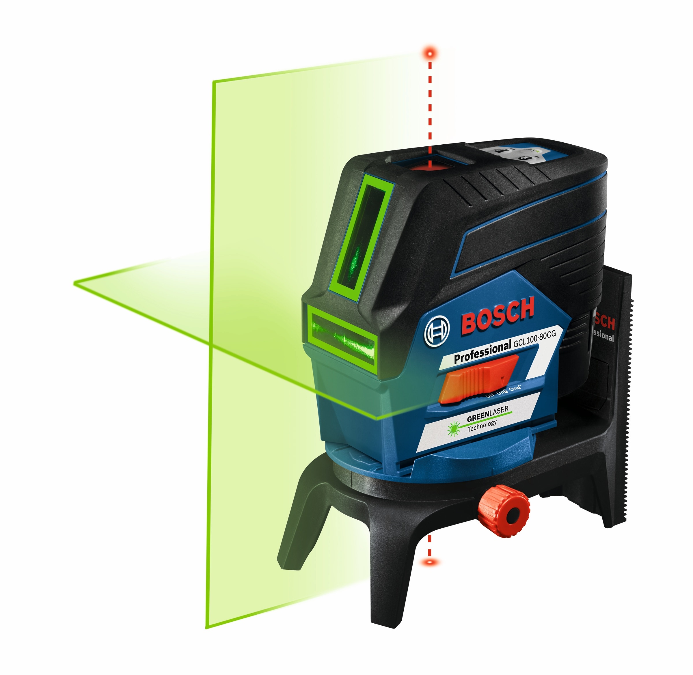 Bosch 165 ft. Green Combination Laser Level Self Leveling with VisiMax  Technology, Fine Adjustment Mount & Hard Carrying Case GCL100-40G - The  Home