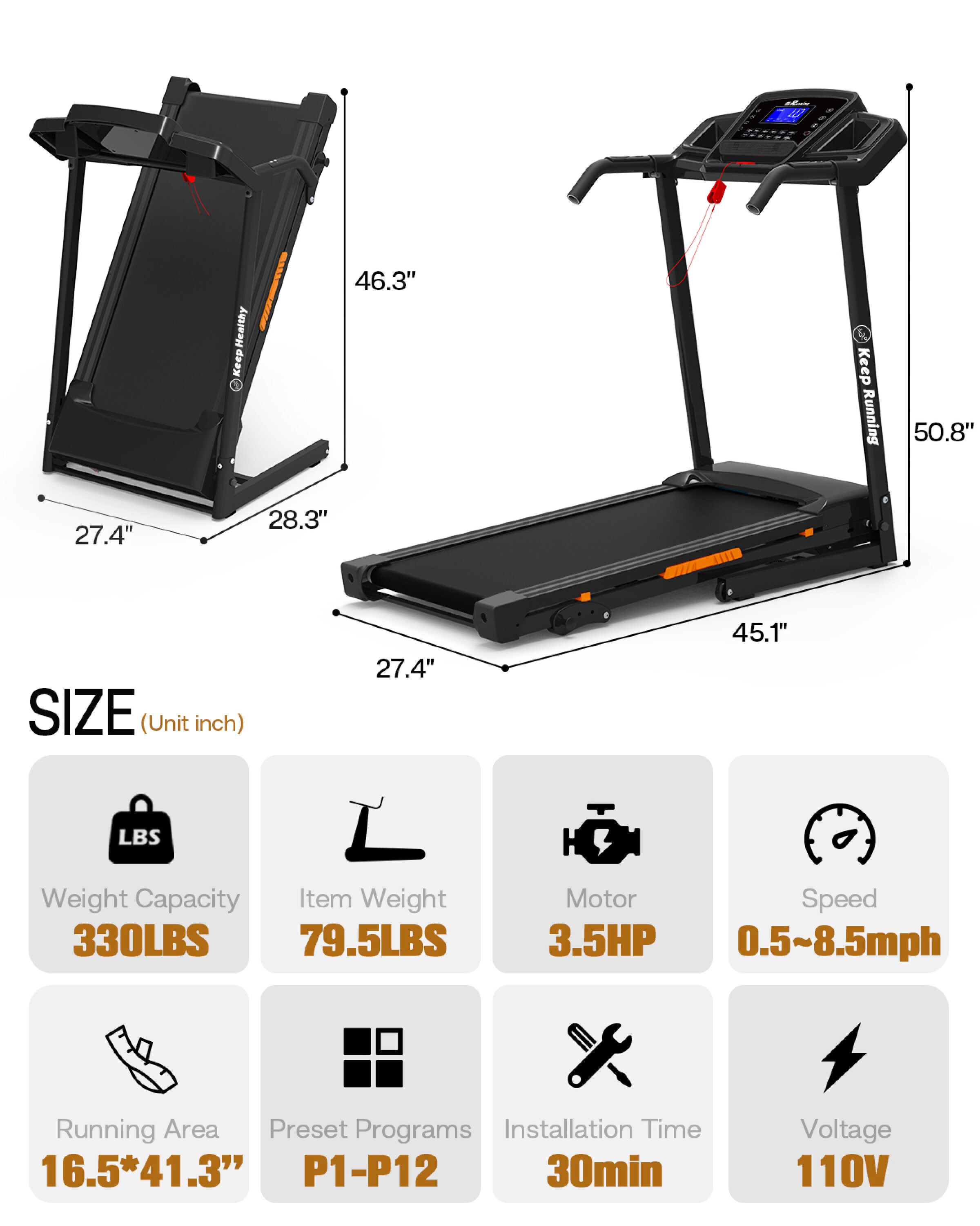 3.5 hp treadmill discount motor