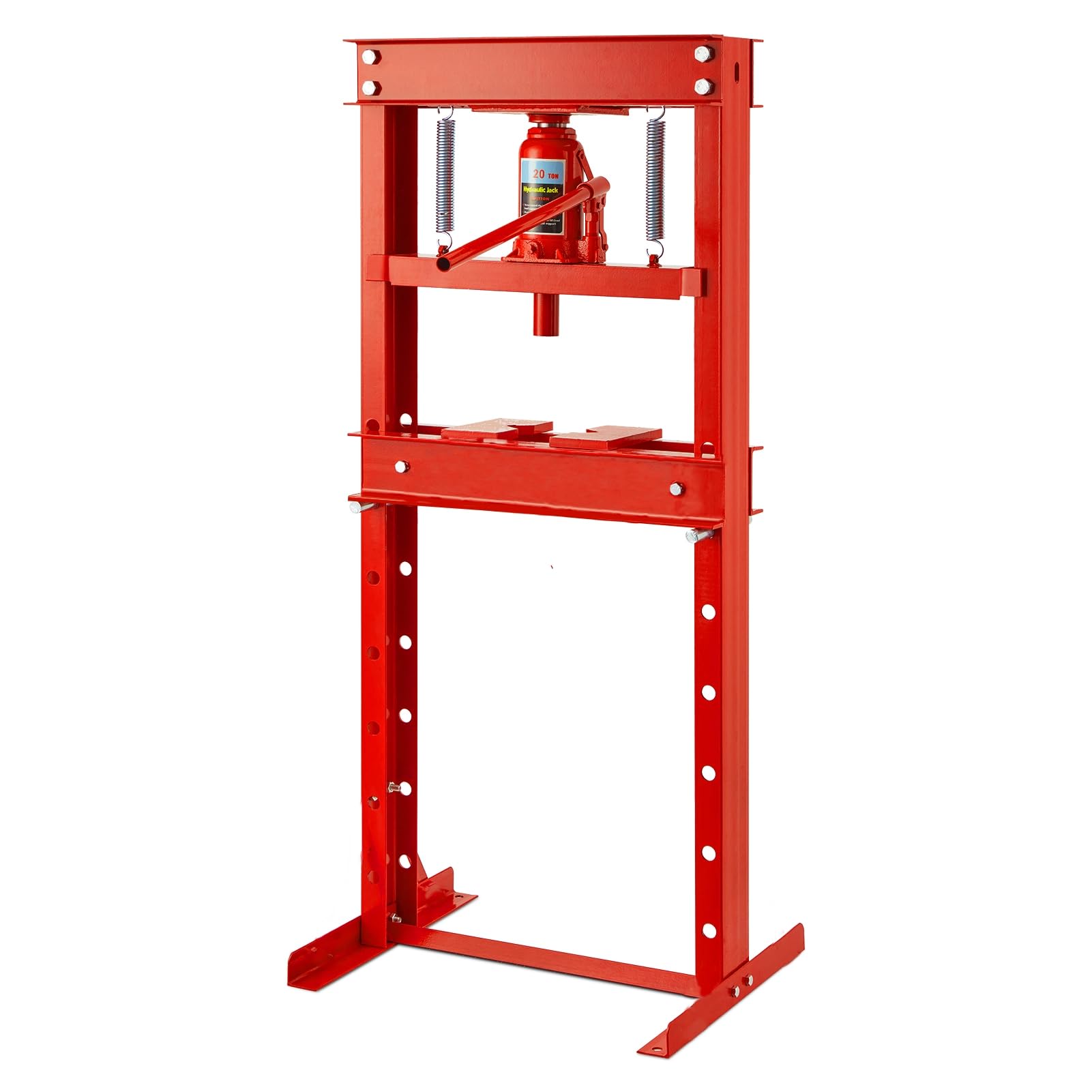 Garvee 20 Ton H Frame Hydraulic Shop Press Red Heavy Duty Steel Workshop Press With Adjustable Work Plates For Auto Repair Metal Stamping #OF0CAMR562