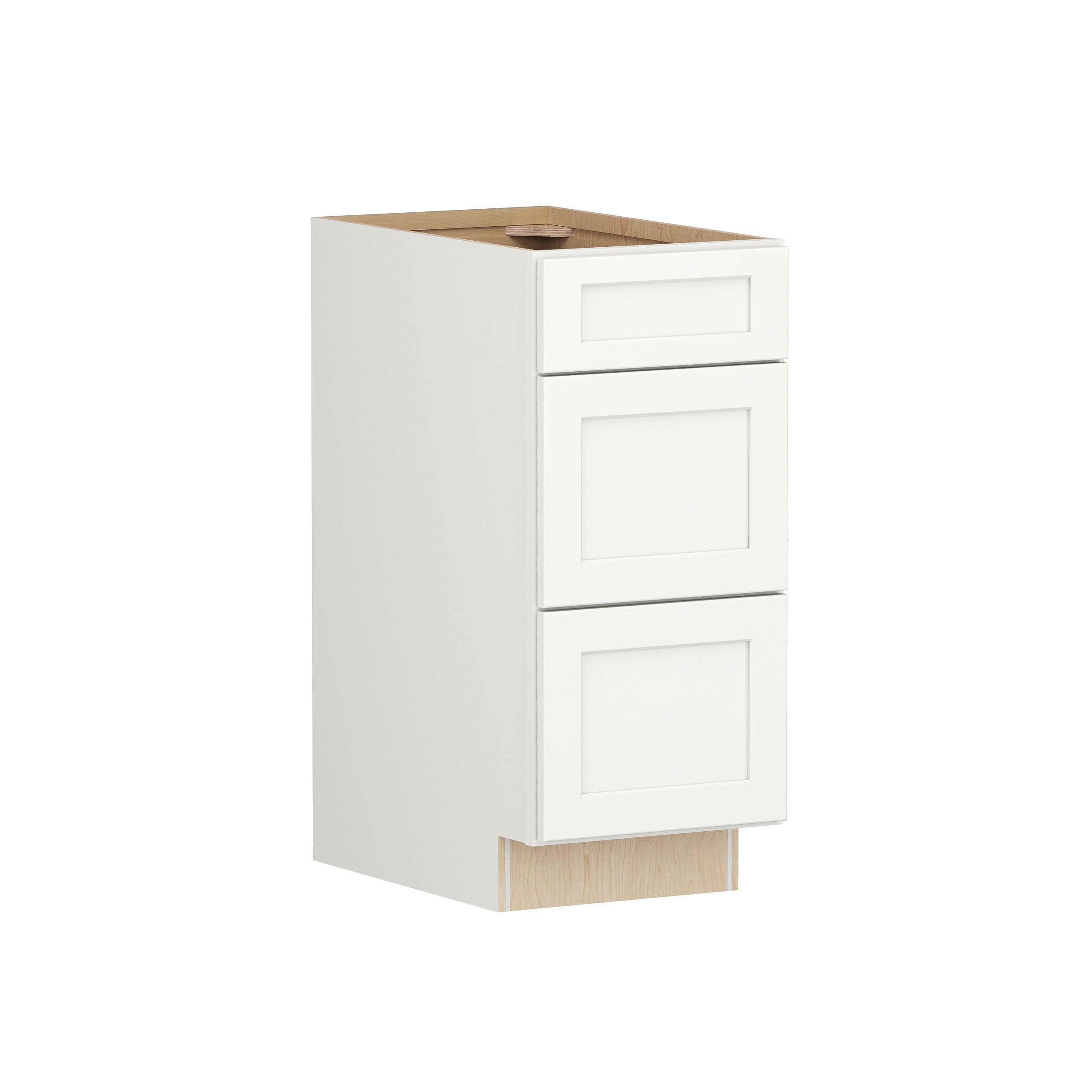 Shenandoah PRO Express SPE 90MPS-21150 Breckenridge 15-in W x 34.5-in H x 24-in D Linen Full Overlay 3 -Drawers Drawer Base Fully assembled Plywood Cabinet Shaker)
