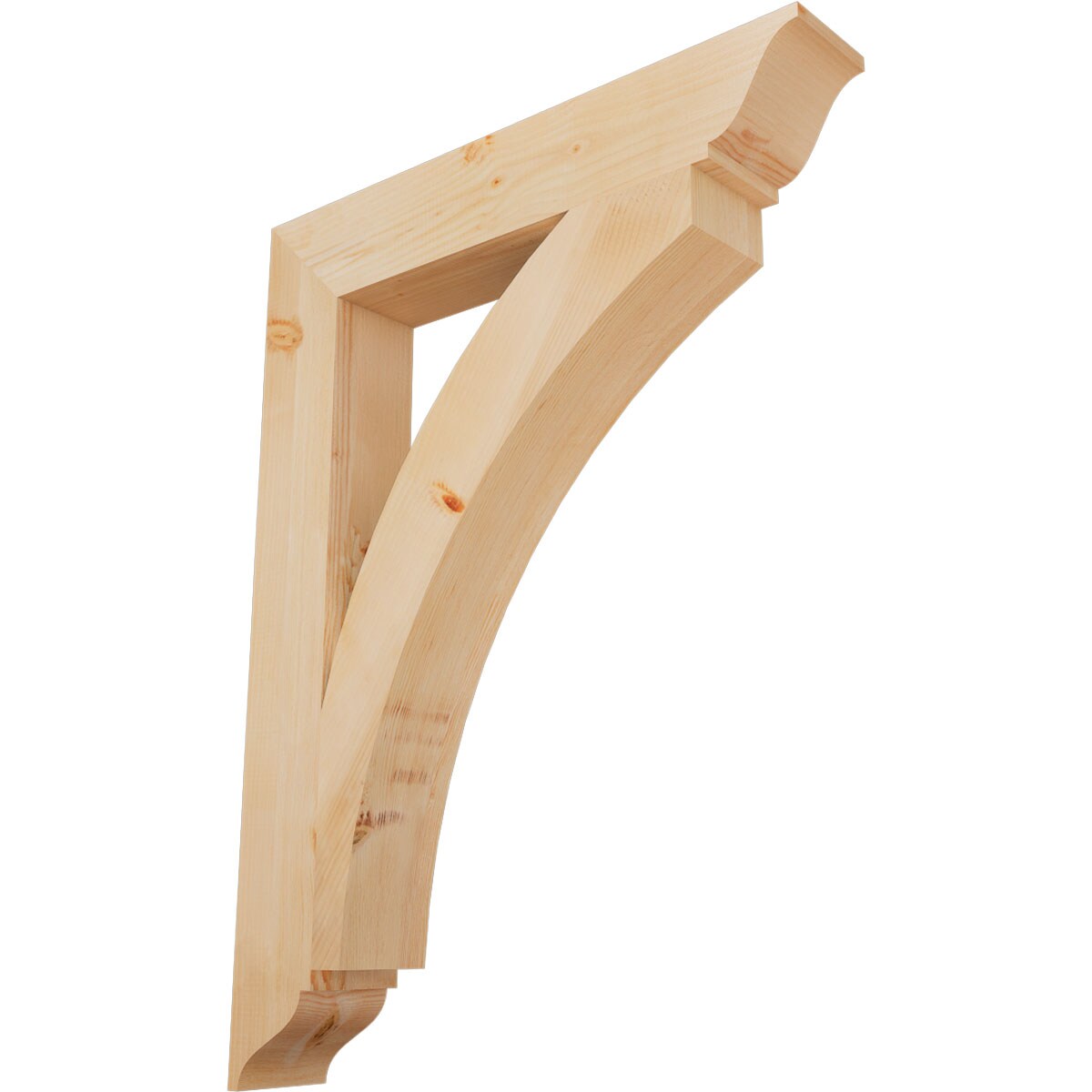 Ekena Millwork BKT06X36X48THR01SDF Thorton traditional smooth 5-1/2-in x 36-in x 48-in Douglas fir Brown Wood Standard bracket