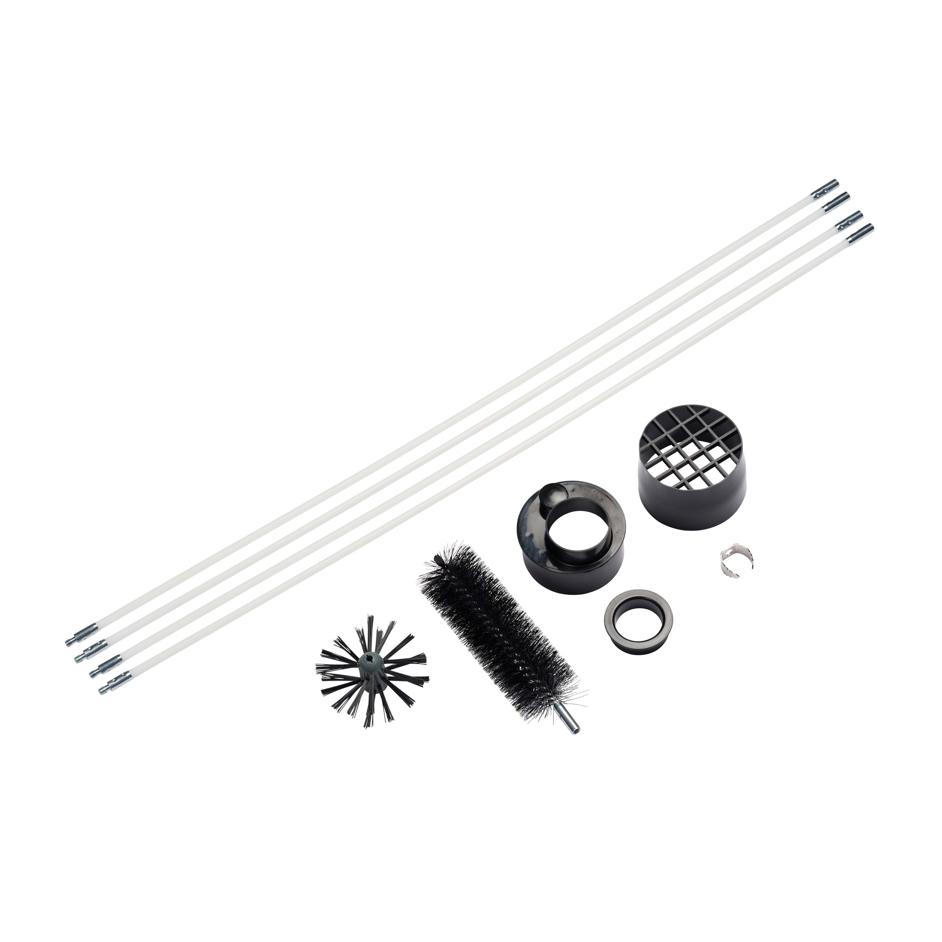 Stainless Steel Dryer Vent Cleaner Kit Vacuum Hose Attachment Brush Lint  Remover Dryer Vent Vacuum Hose Black