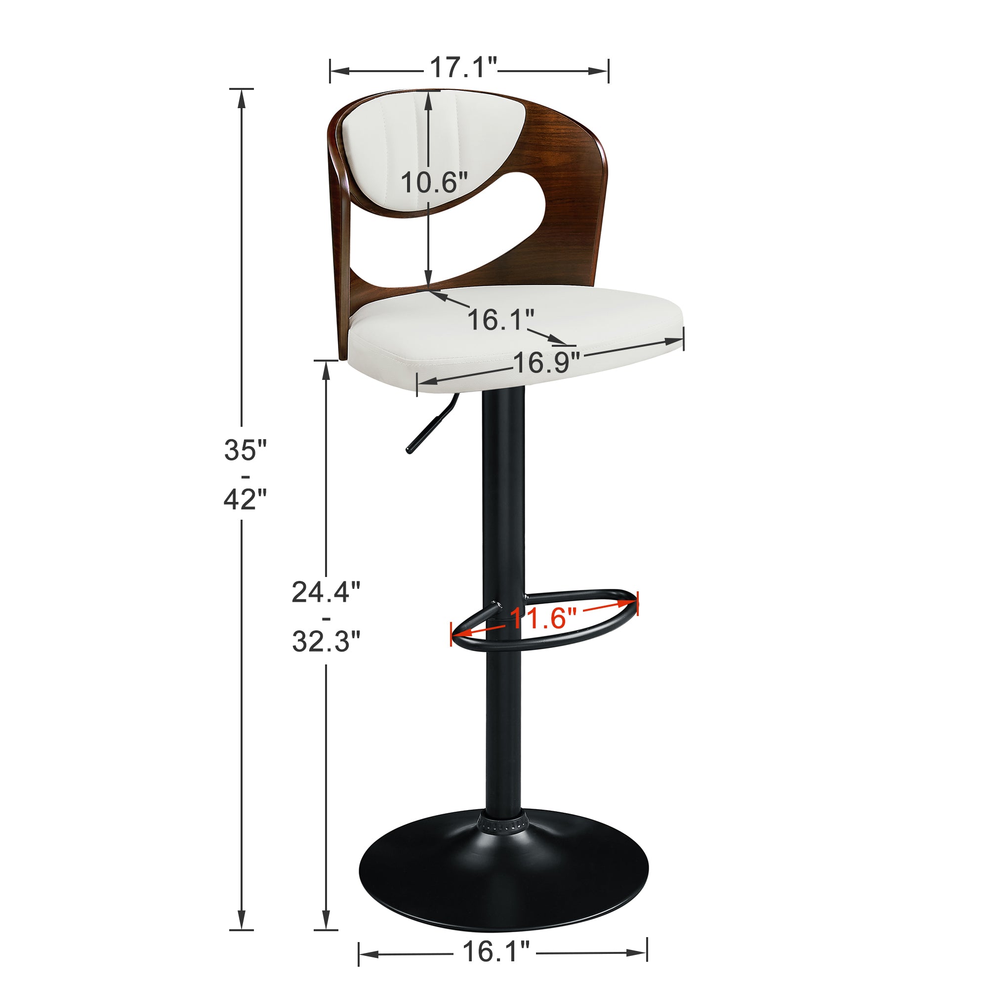 Vecelo LOE-C17-WHT stools - View #3