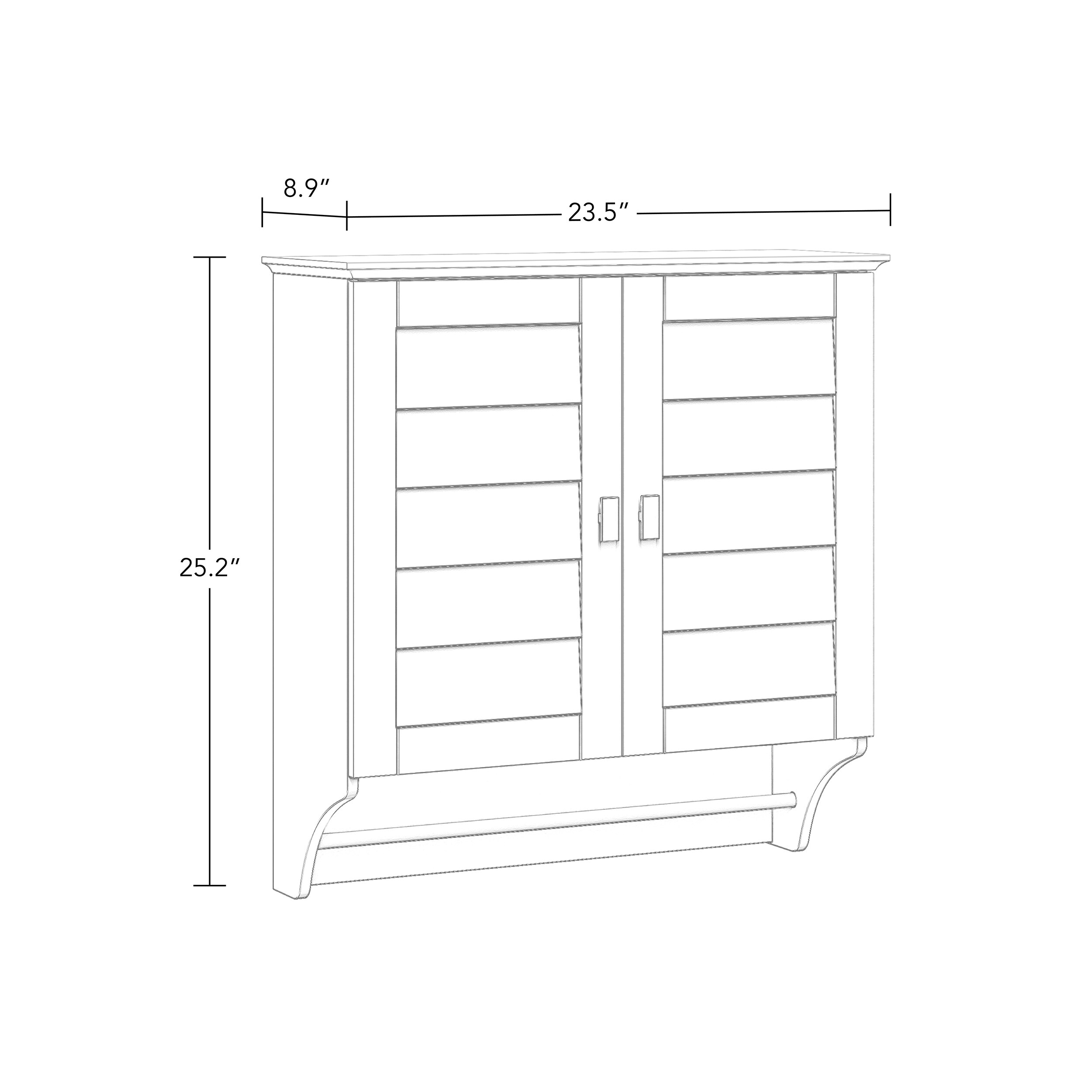 RiverRidge Brookfield 23.5-in x 25.19-in x 8.88-in White Soft Close Bathroom  Wall Cabinet in the Bathroom Wall Cabinets department at