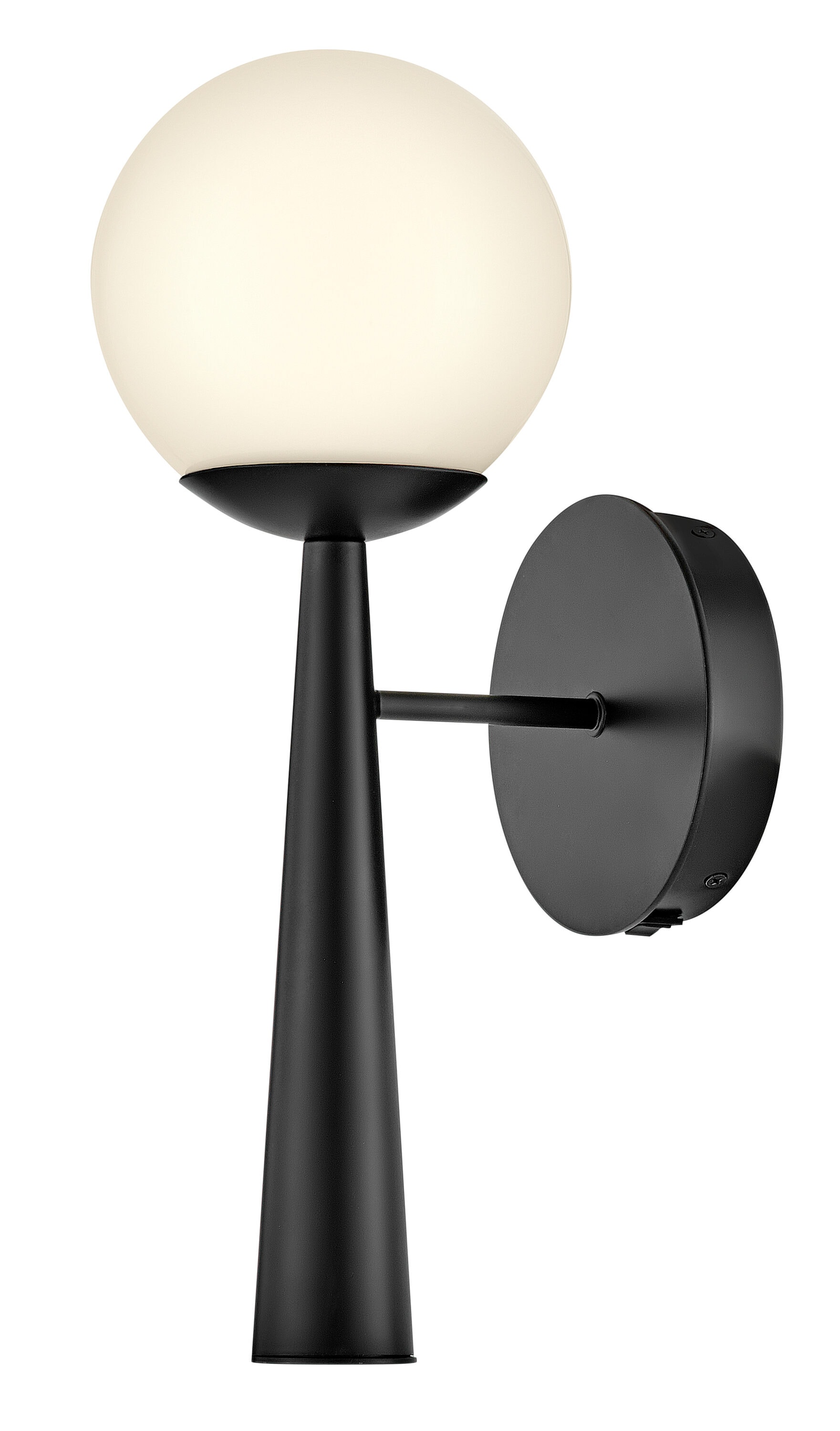 Lark 83500BK Izzy 6-in W 1 -Light Satin Black Wall Sconce