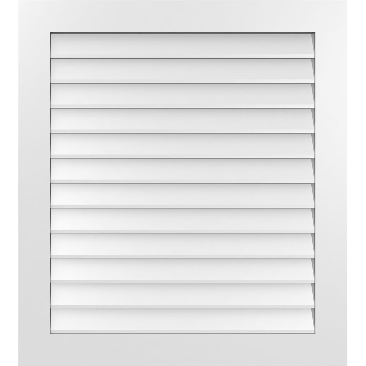 Ekena Millwork GVPVE36X4001SN 36-Inches x 40-Inches Off-white Rectangle PVC Gable Louver Vent