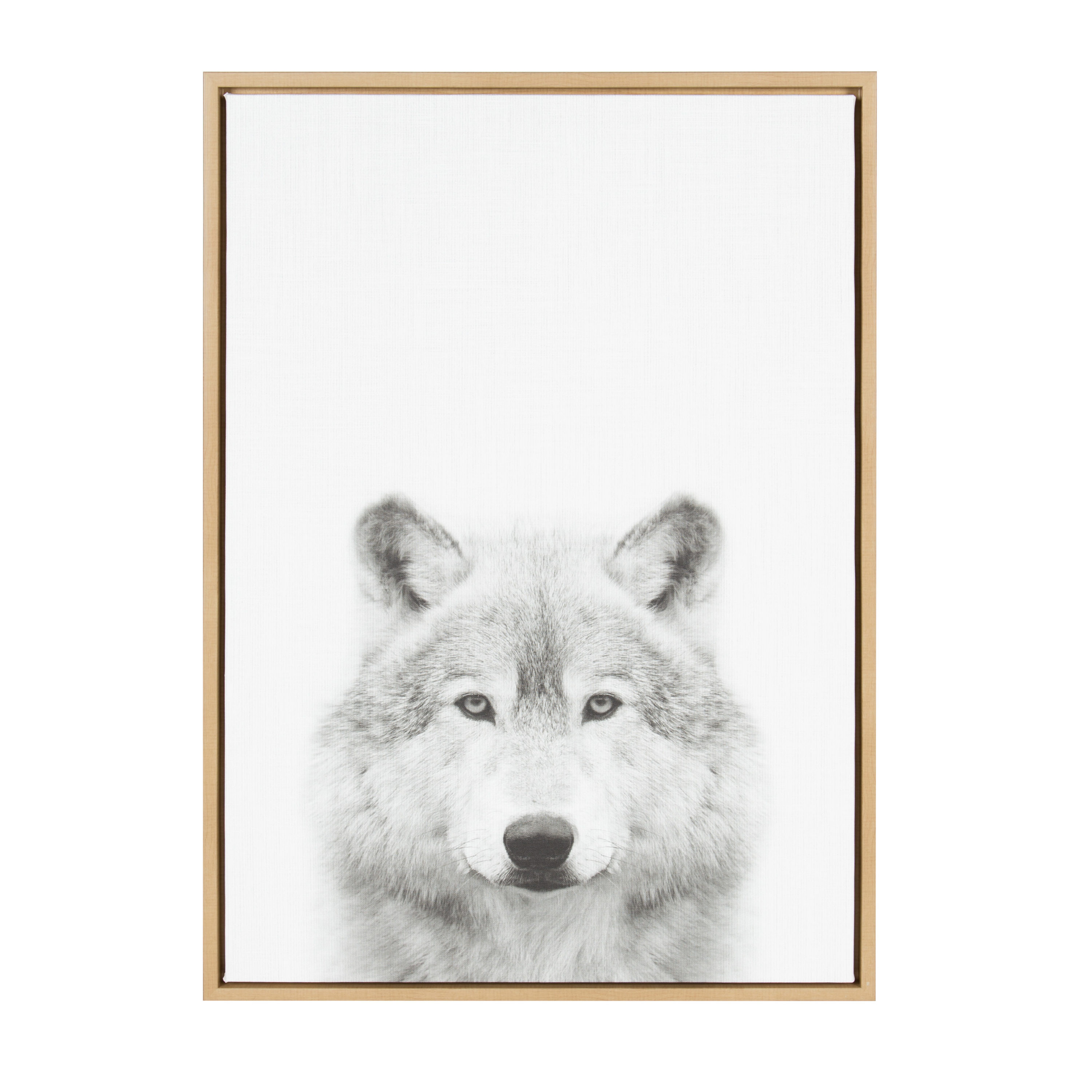 Kate and Laurel Sylvie Light Brown Framed 33-in H x 23-in W Animals Print  on Canvas in the Wall Art department at