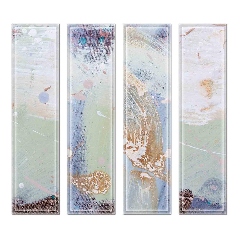 Instant Mosaic 8740102 Upscale Designs 32-Pack Multicolor 3-in x 12-in Glossy Glass Random Wall Tile