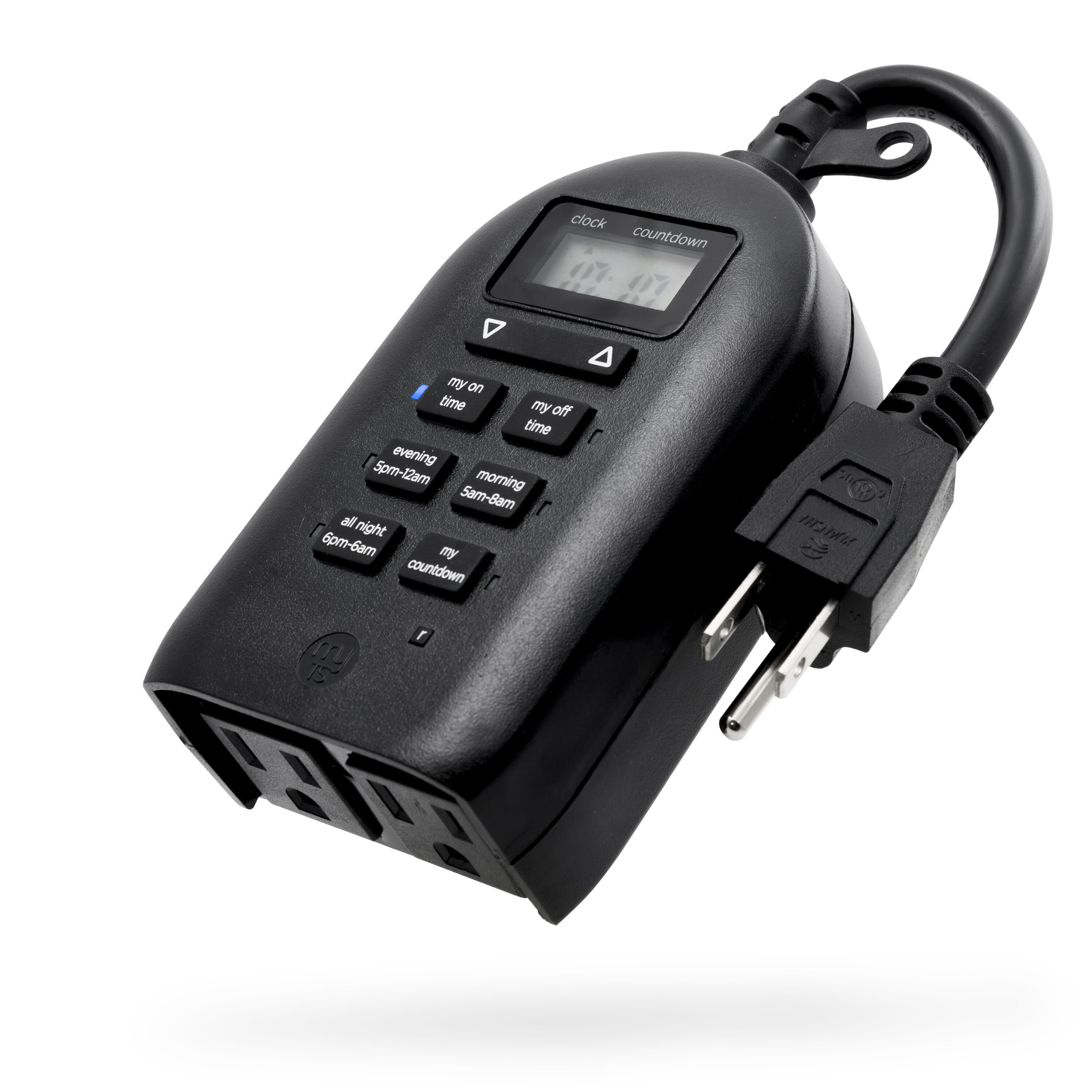 Utilitech 78474 15 -Amps 120-volt Outdoor 2 -Outlet Programmable Countdown Digital Lighting Timer