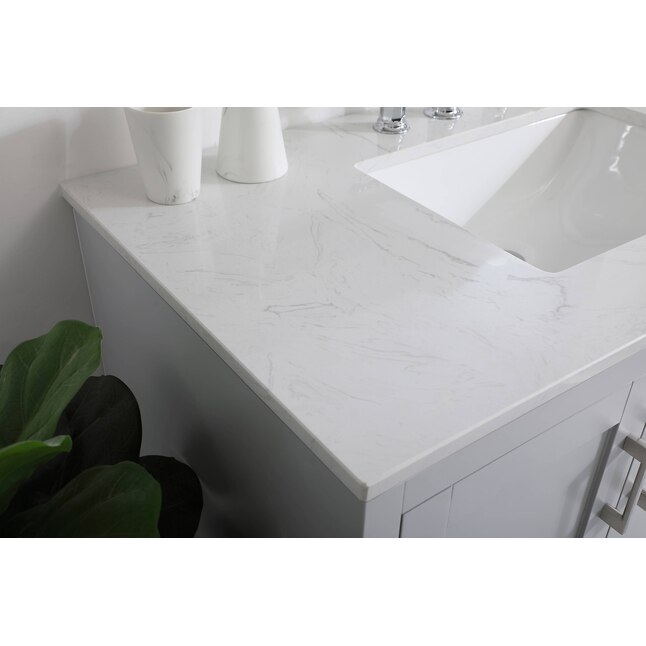 Elegant Decor Home Furnishing 42-in Grey Undermount Single Sink ...